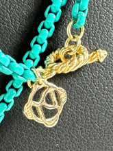 David Yurman DY teal Bel Aire color box chain necklace retail $775