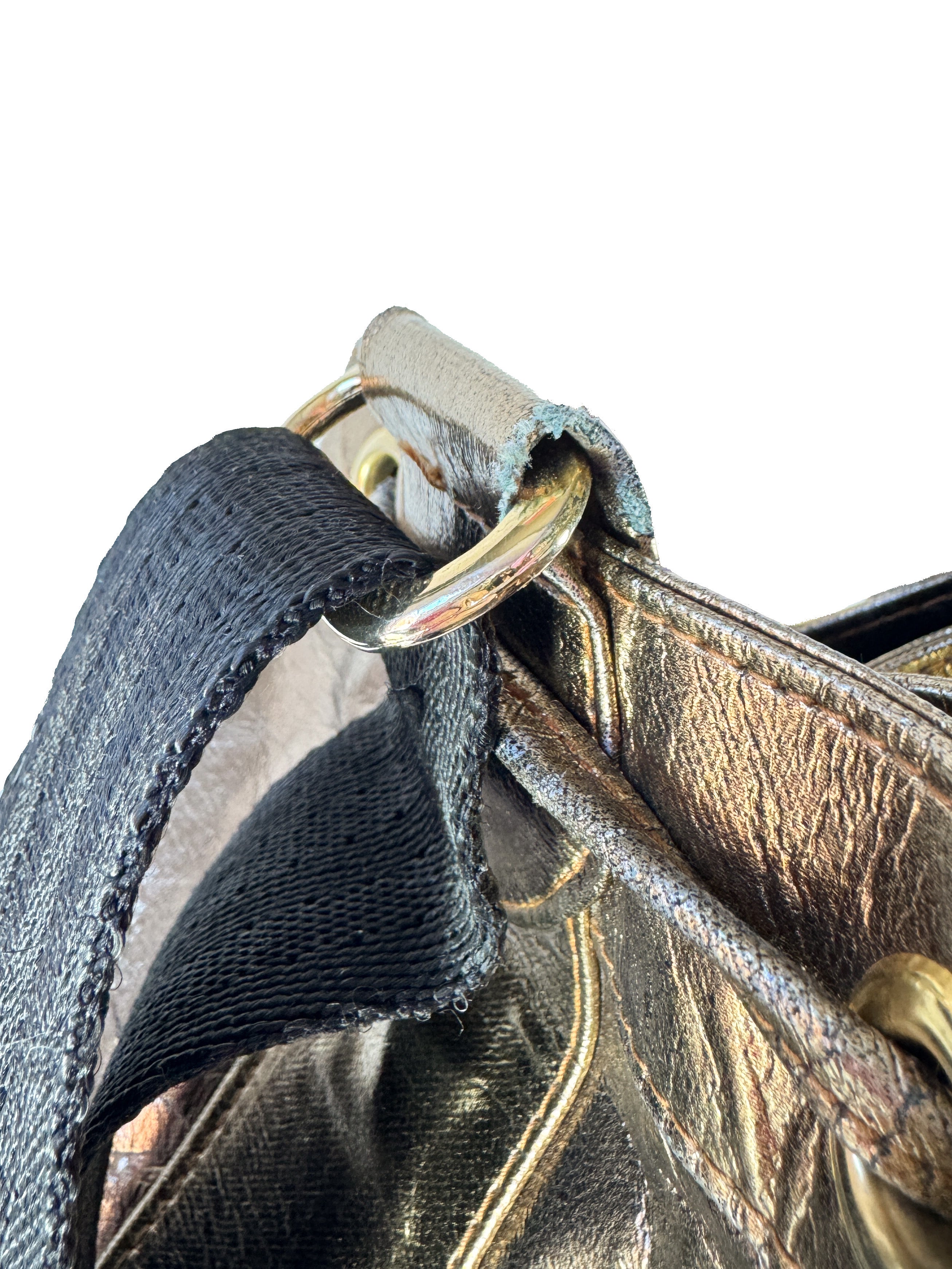 Moschino vintage Redwall bronze logo sling pack backpack