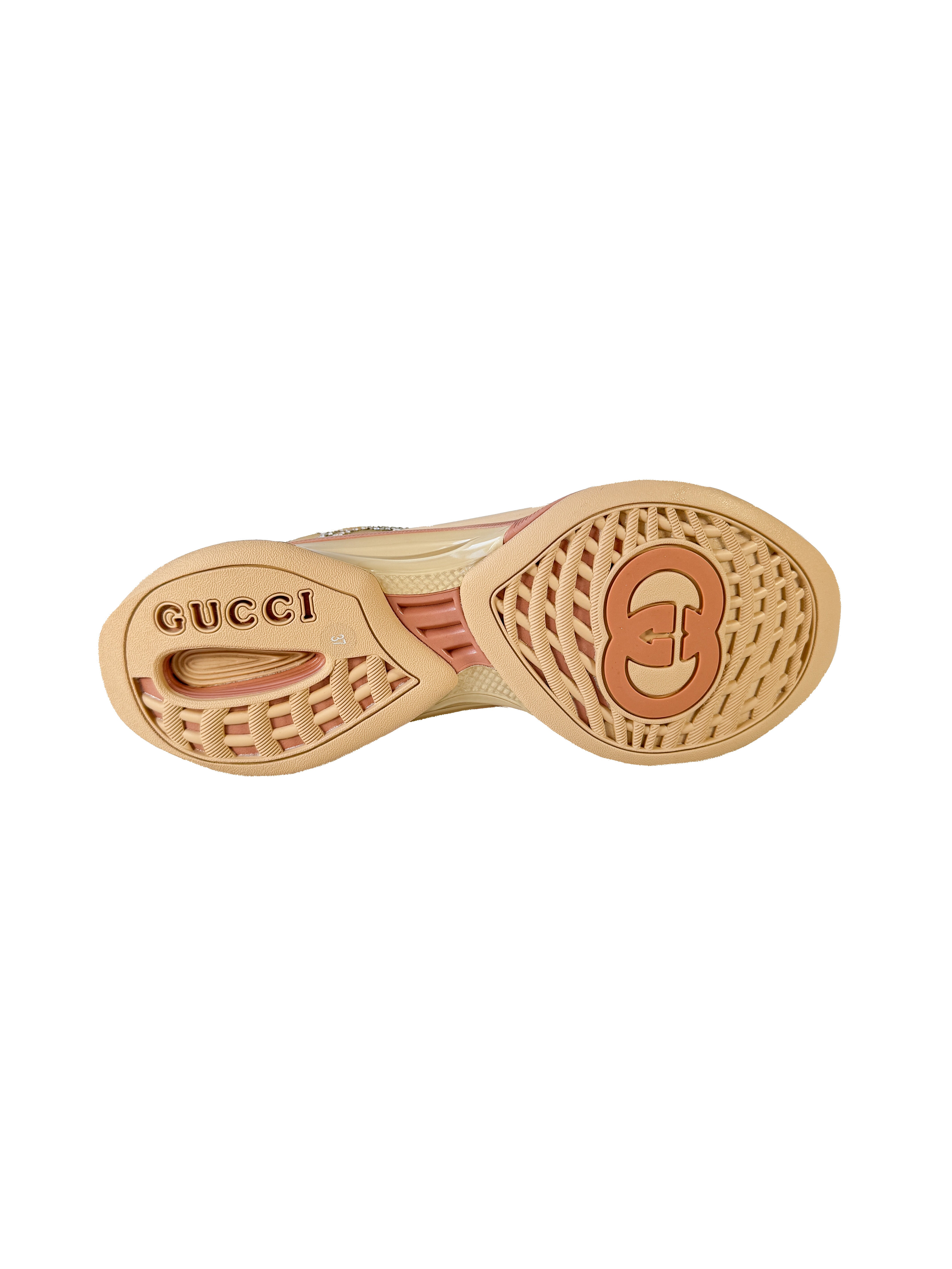 Gucci blush rhinestone mesh sneakers size 37 (7) BOX