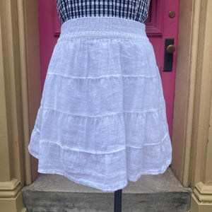 House of Harlow 1960 white linen skirt size Medium NWT