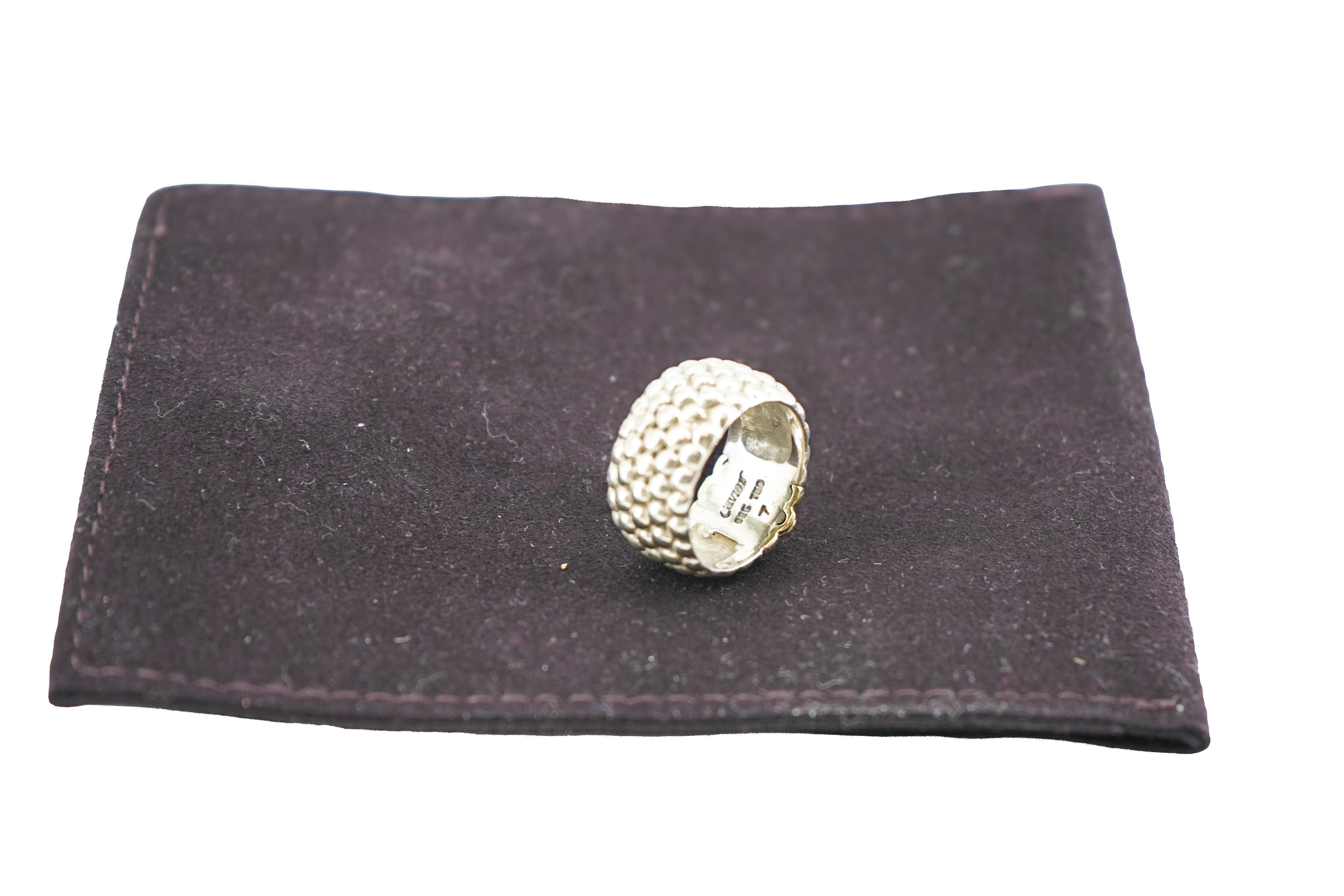 Lagos sterling silver Caviar High Bar ring