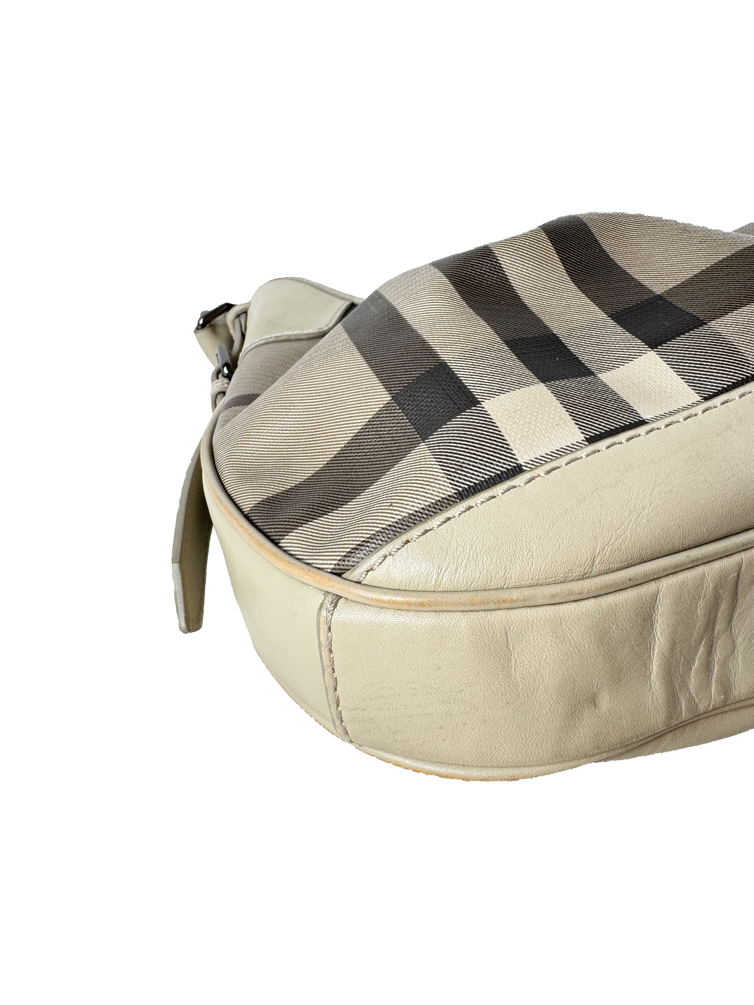 Burberry gray plaid shoulder bag **as is**