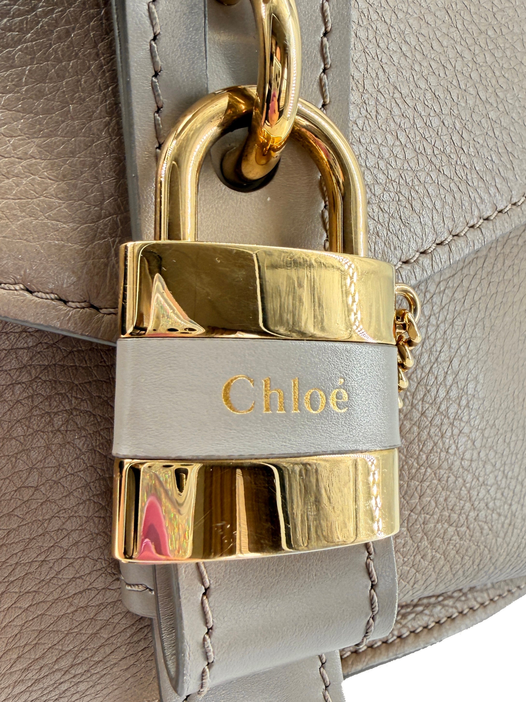 Chloeバックバイカラーグレー✖️ベージュ ゴールド金具 楽天市場