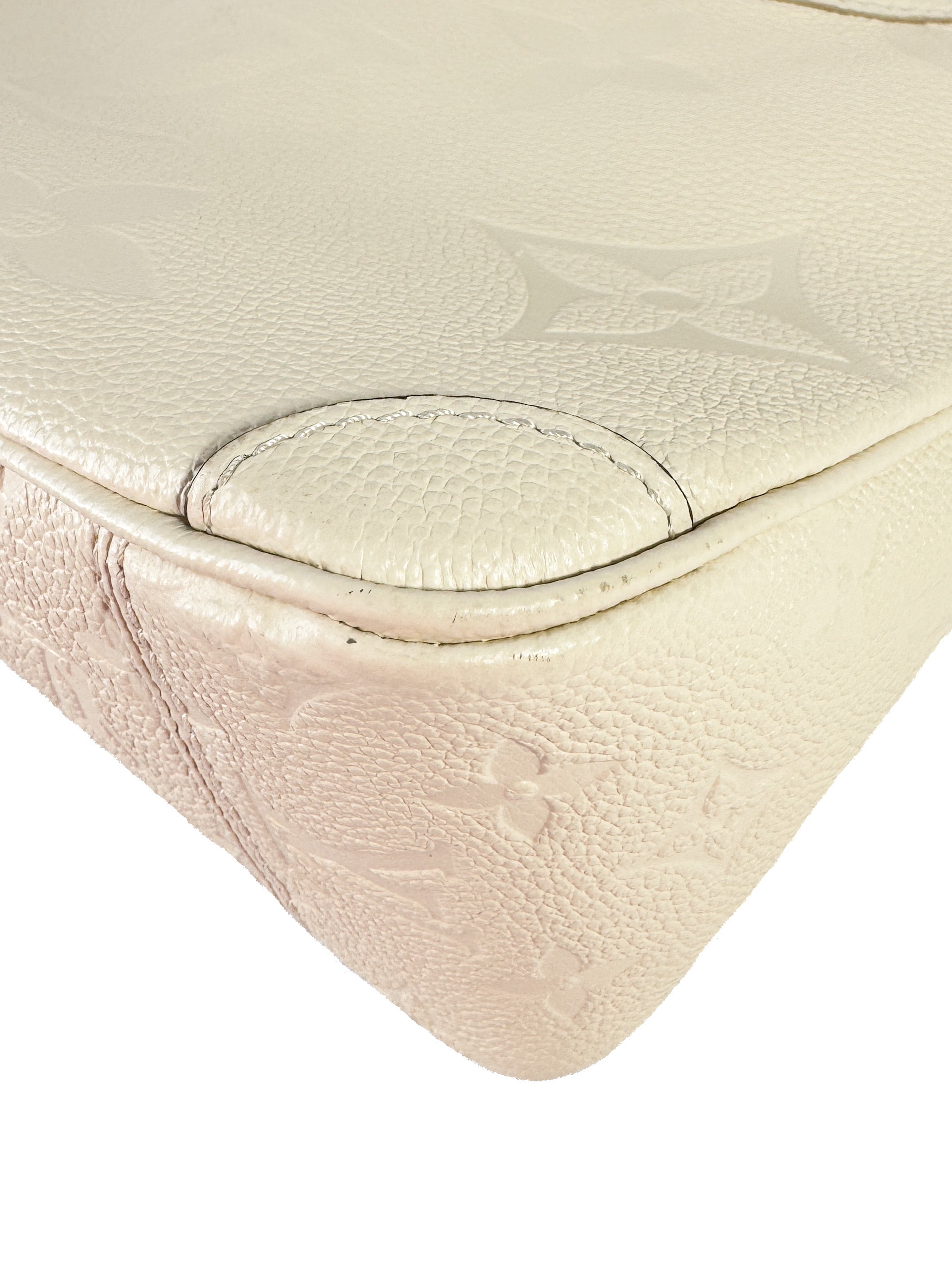 Louis Vuitton cream empreinte leather Giant monogram Trianon PM (NFC)