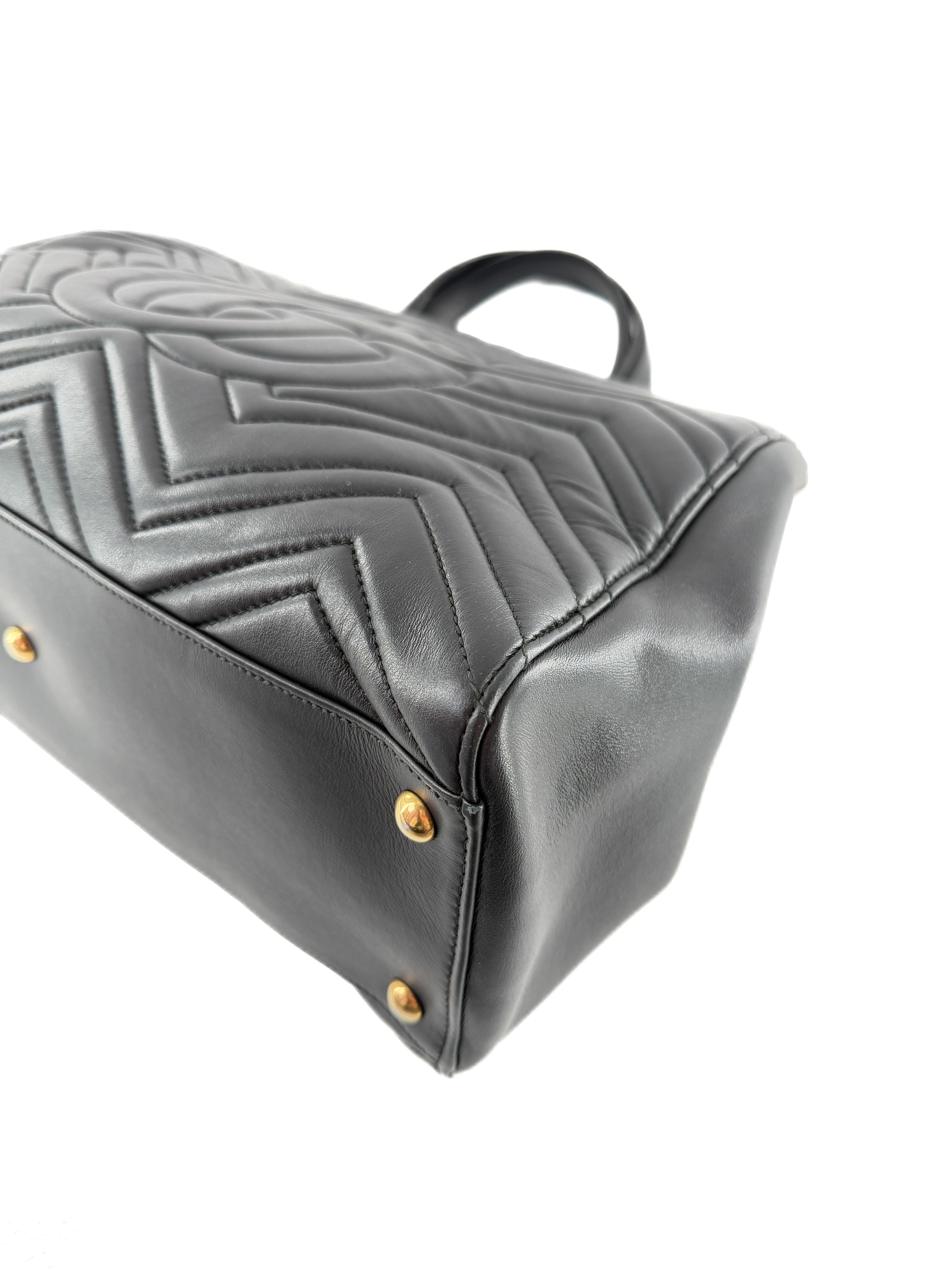 Gucci GG Marmont Tote Matelasse Leather Medium black 525040