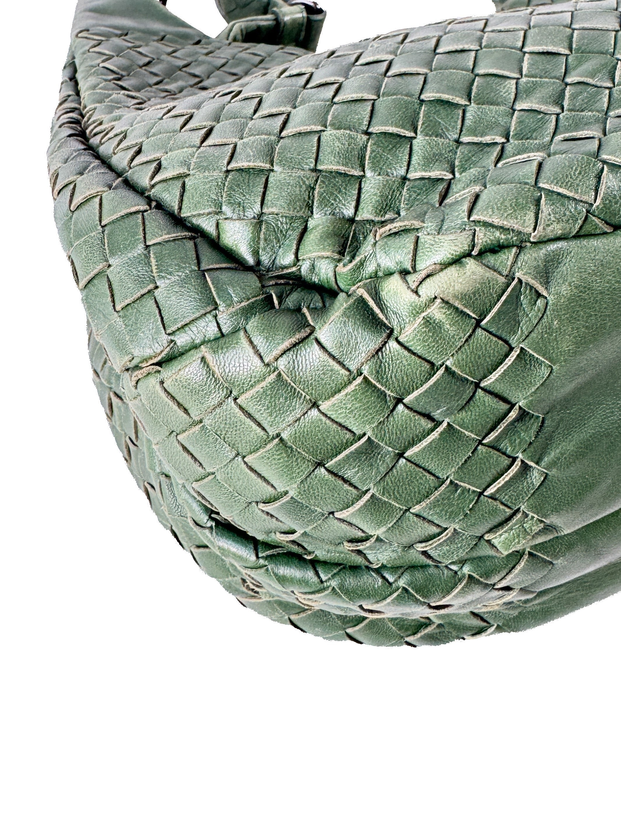 Bottega Veneta green intrecciato campana hobo 125787V00163278