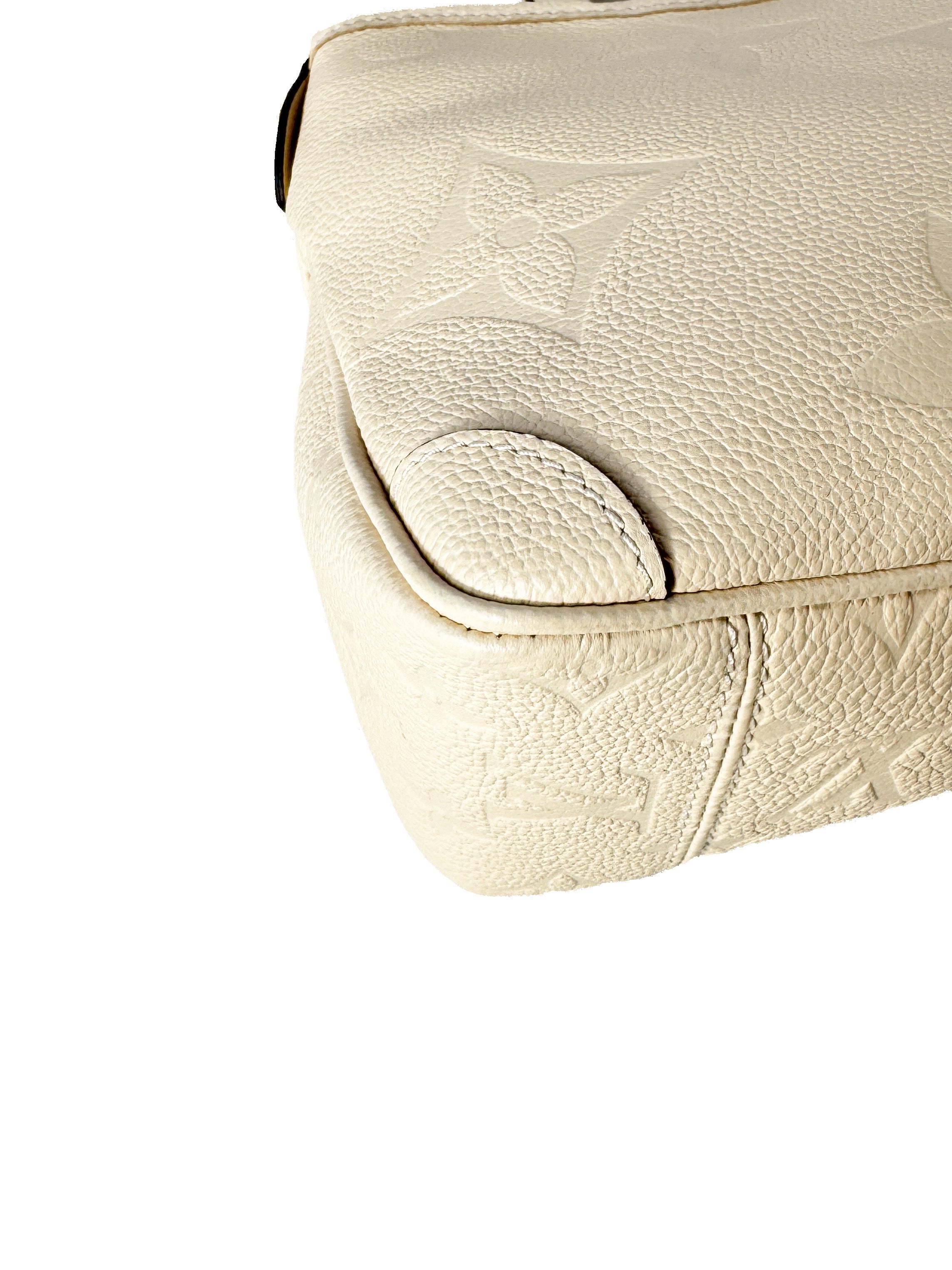 Louis Vuitton cream empreinte leather Giant monogram Trianon PM (NFC)