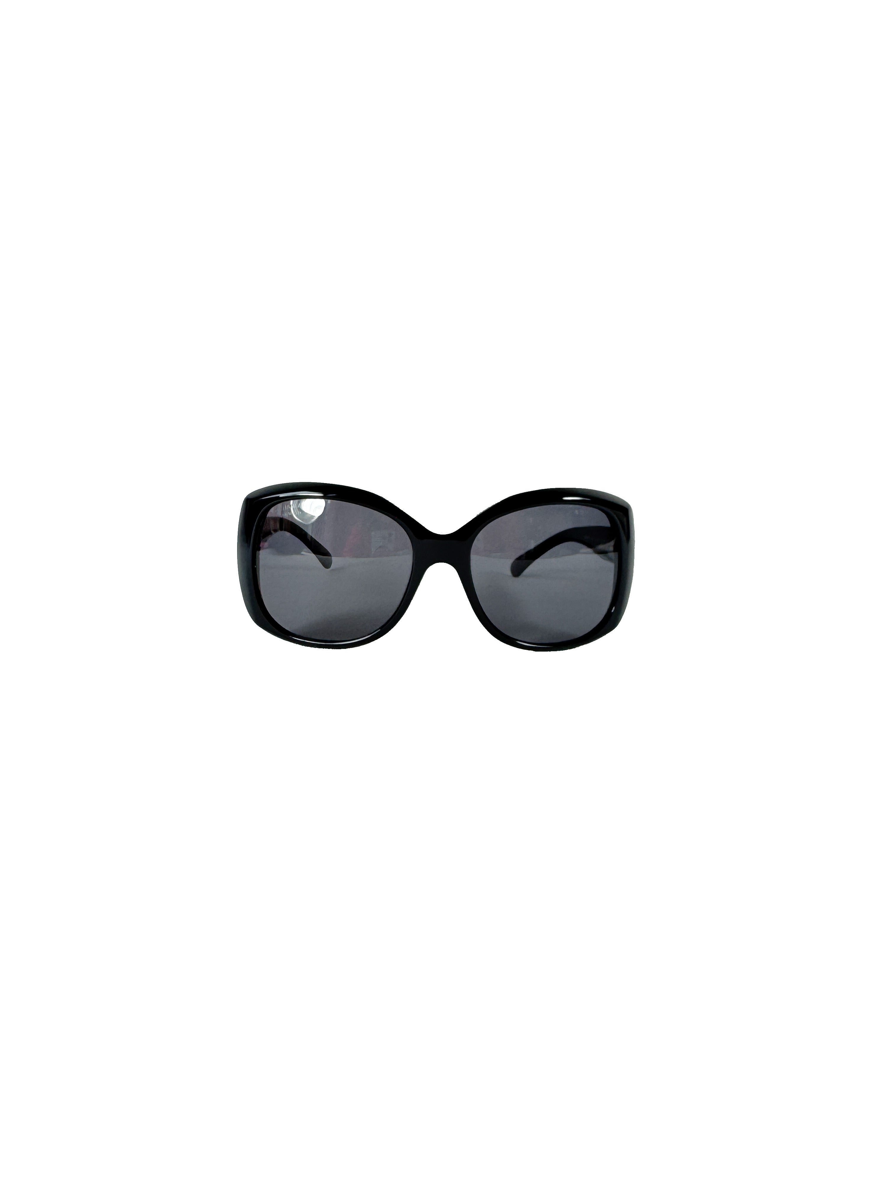 Chanel black polarized sunglasses 5183