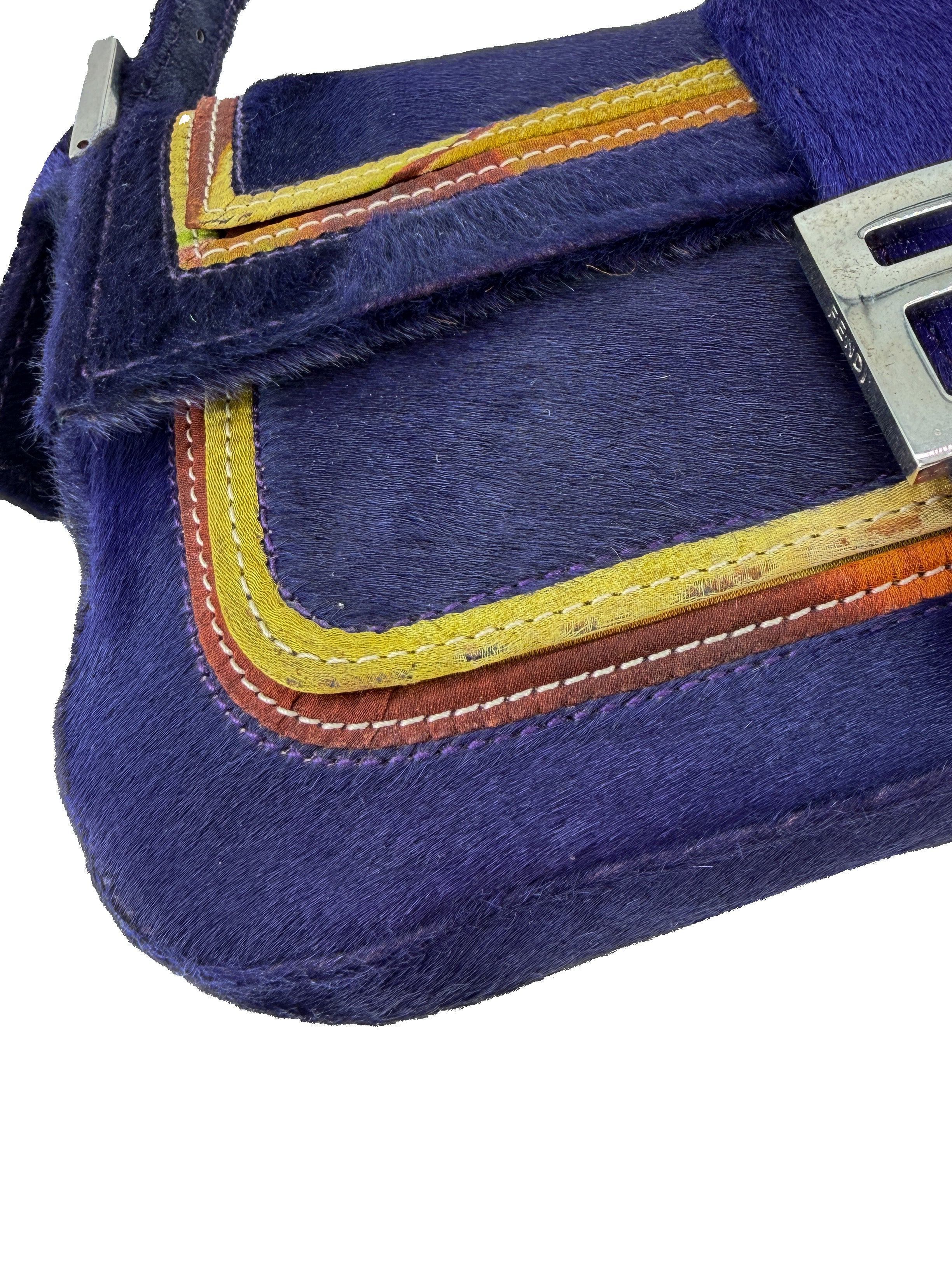 Fendi purple pony hair Baguette
