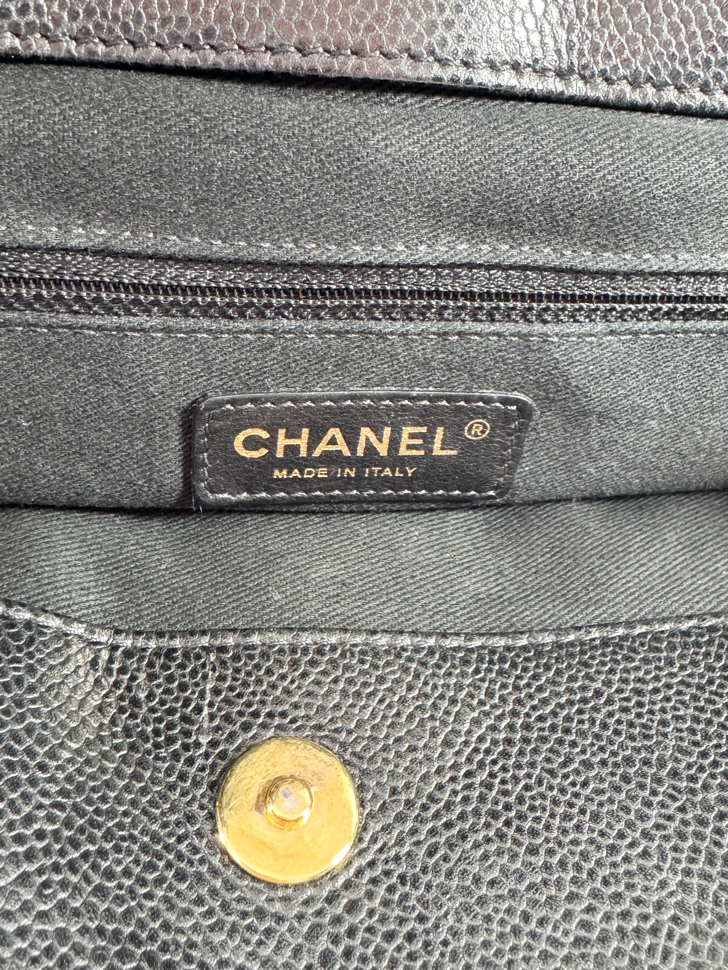 Chanel black Caviar leather timeless soft tote 17266763