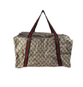 Gucci GG Supreme 1980s packable duffle w/pouch 012-904-0282 NEW