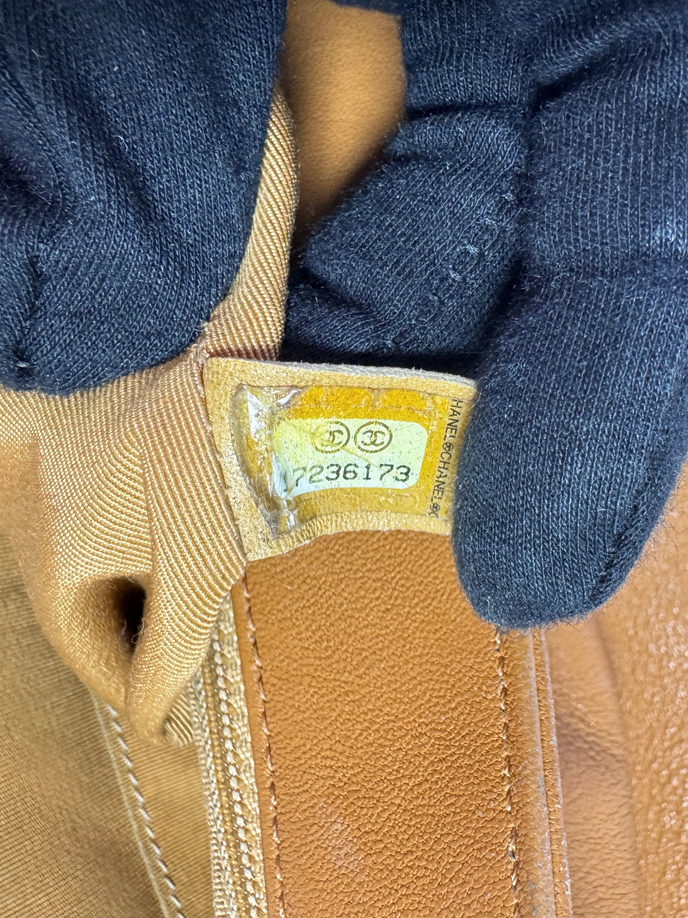 Chanel brown quilted chain around maxi flap shoulder bag 17236173