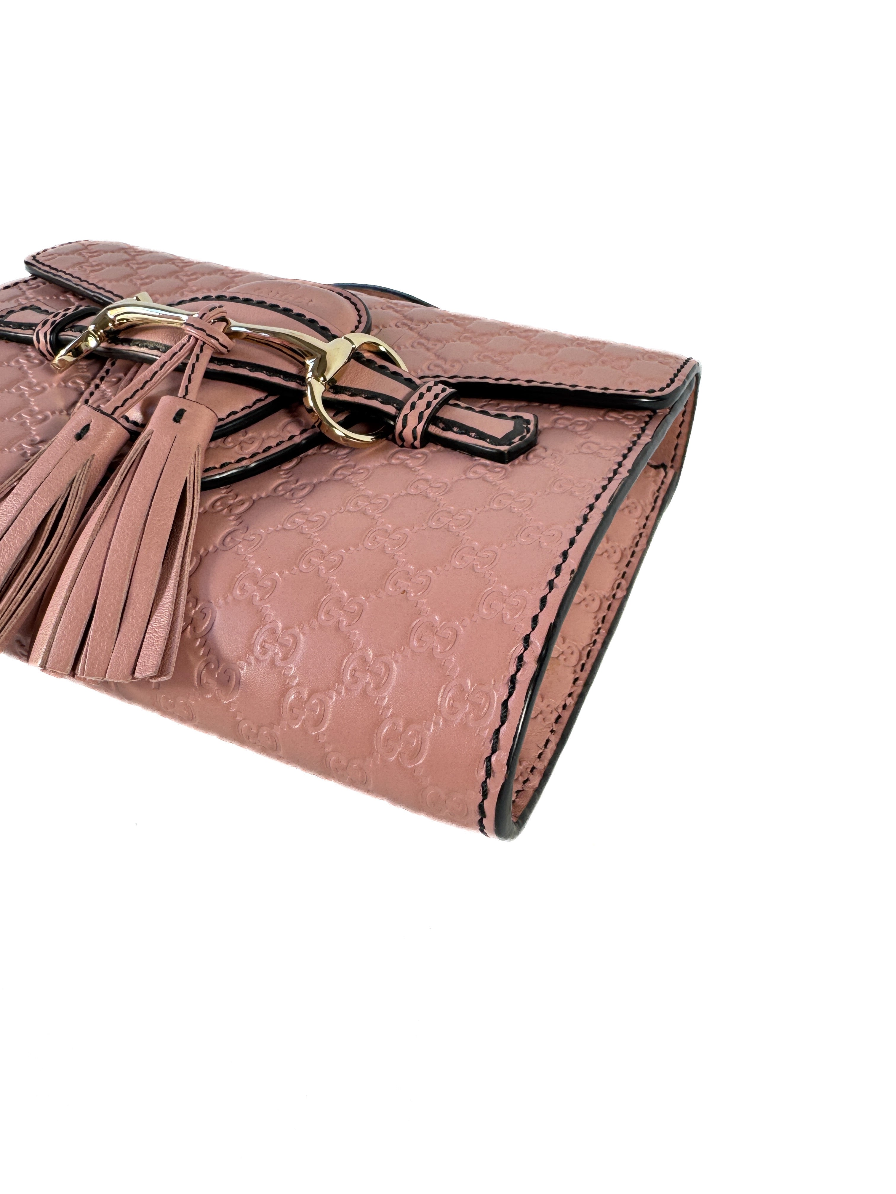 Gucci Microguccissima Mini Emily light pink leather crossbody