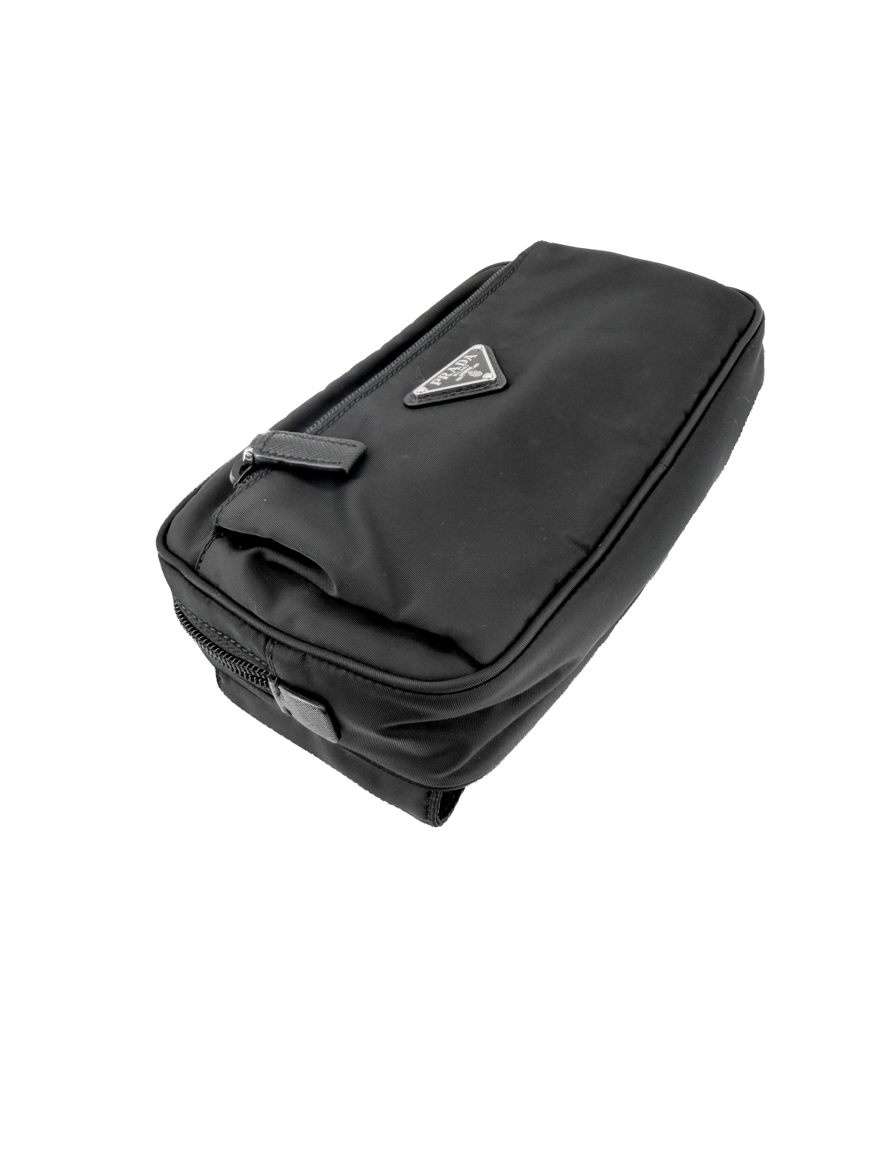 Prada black Re-nylon belt bag 158 C