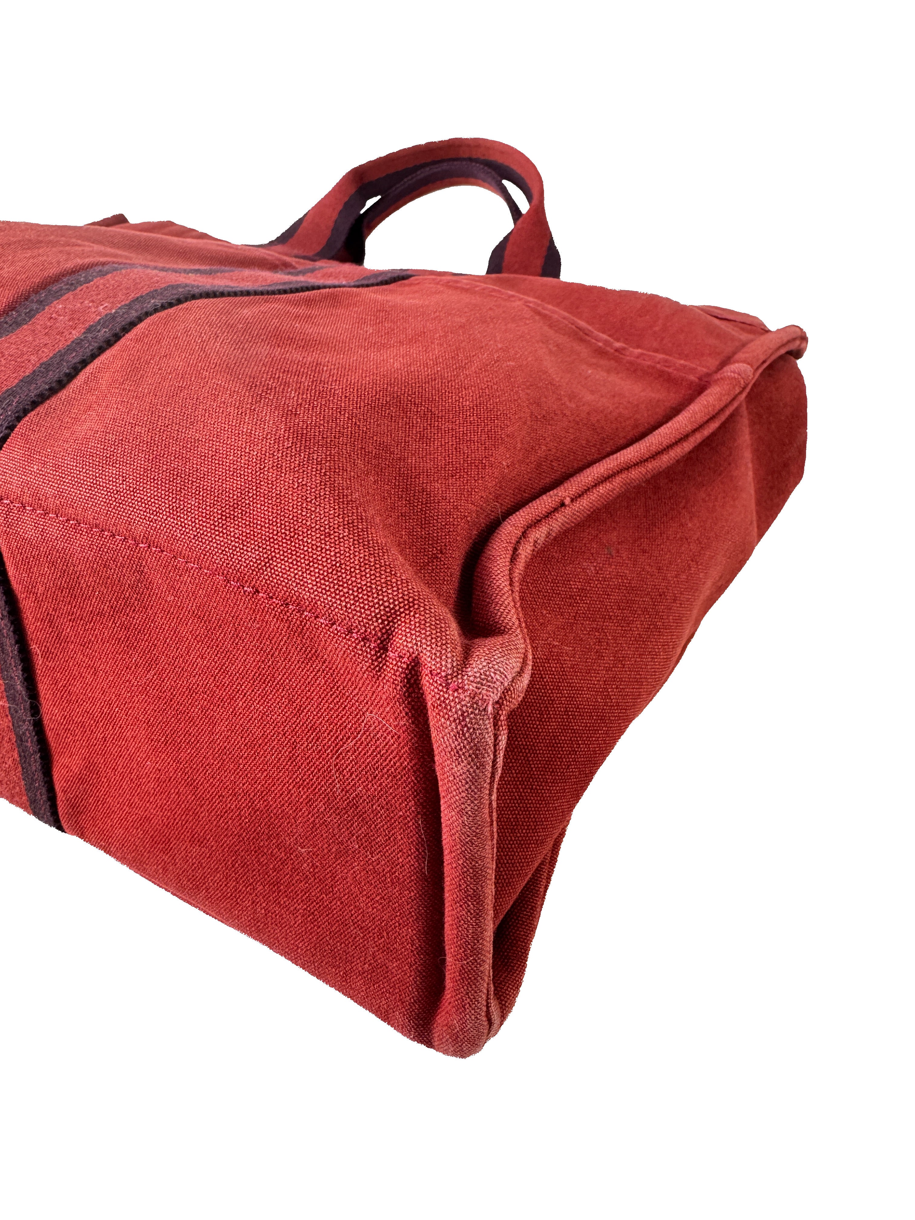 Hermès red fourre tote GM *as is*