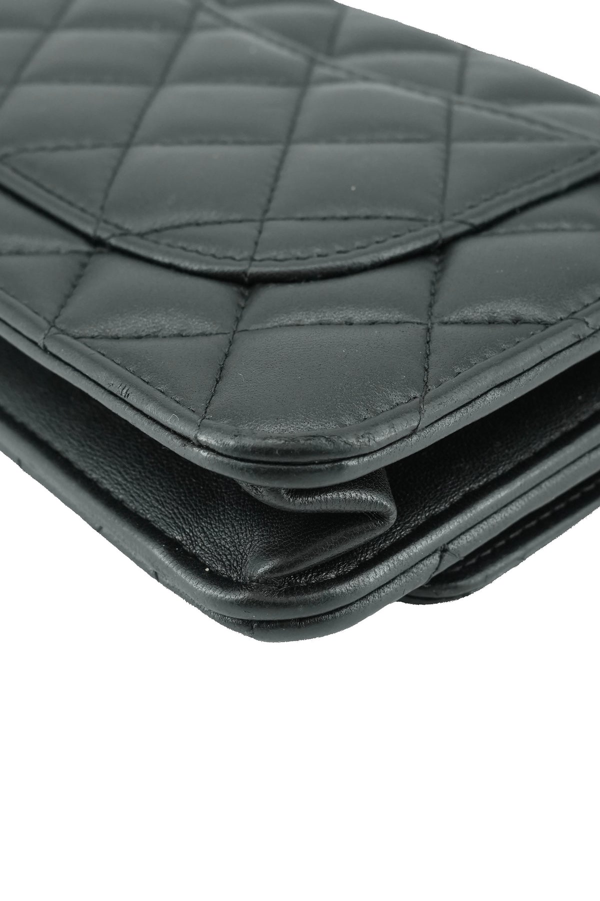 Chanel black quilted So Black classic wallet on chain KN15TKNK