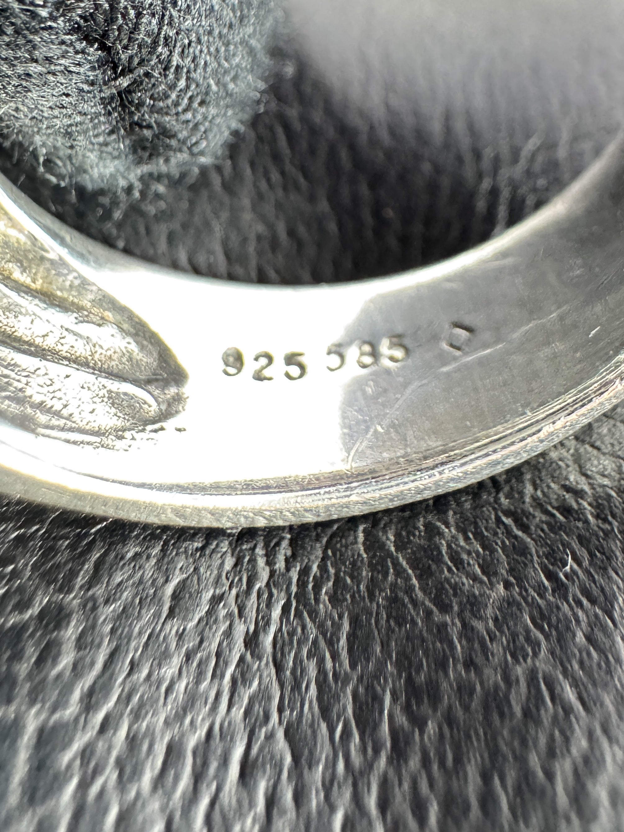 David Yurman sterling silver 14k gold cigar band ring