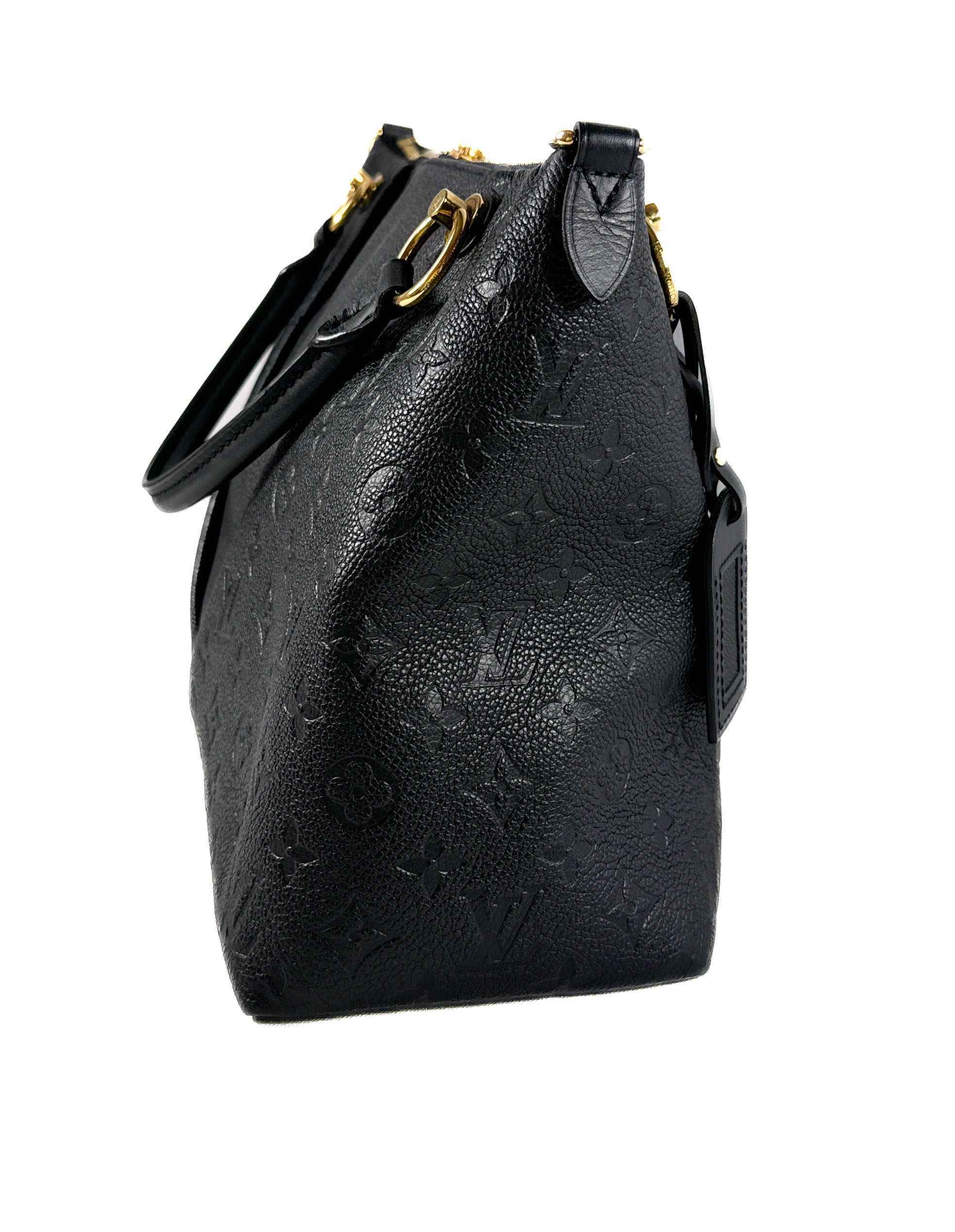 Louis Vuitton black Empreinte monogram V tote MM CA1129 retail $2990
