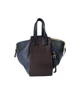 Loewe tri color navy, black, brown leather small Hammock bag  262023
