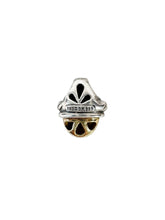 David Yurman sterling silver, yellow gold cable pendant