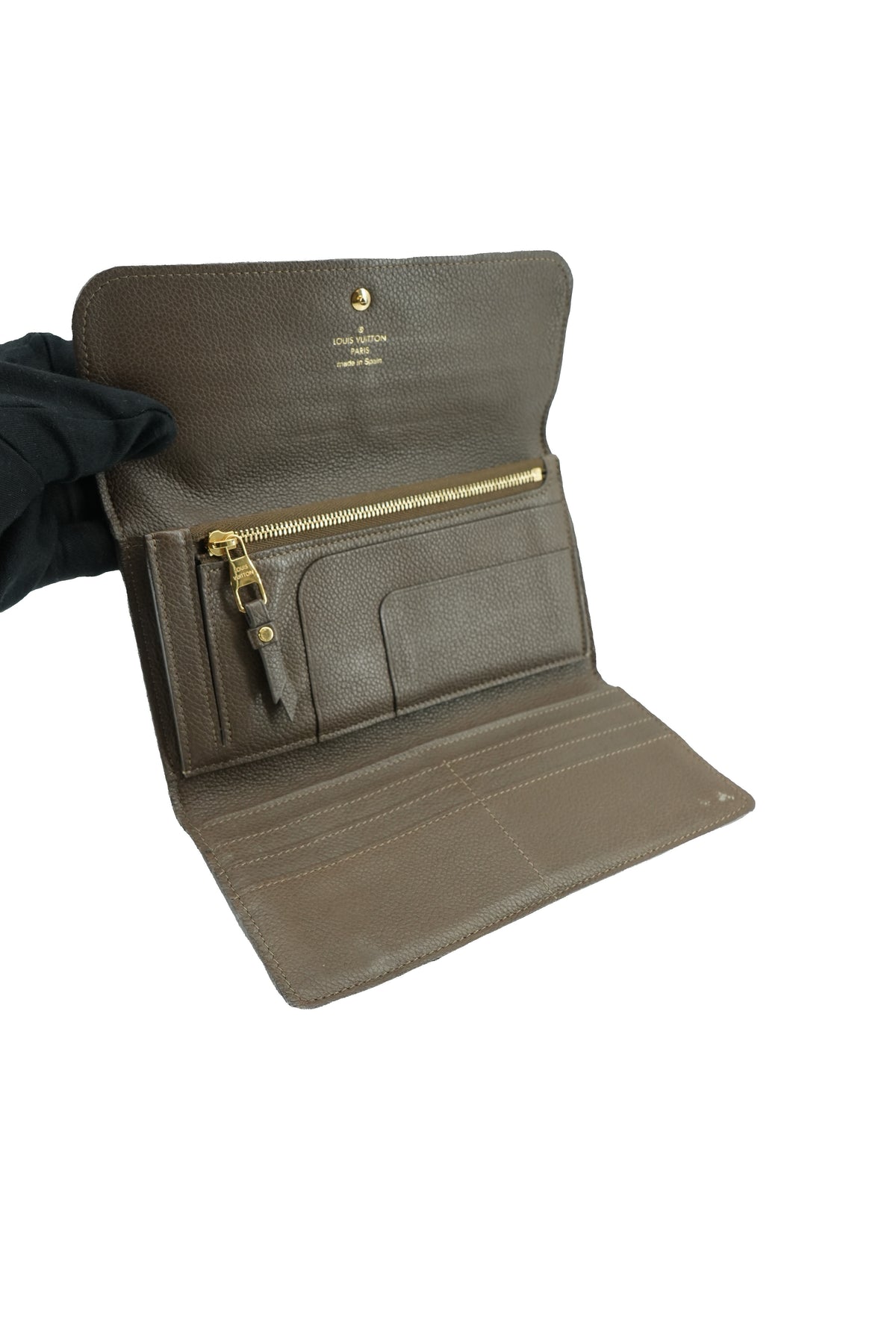 Louis Vuitton brown empreinte Portefeuille Virtuose long wallet CA1141