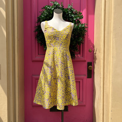 Kate Spade yellow floral tank dress size 4