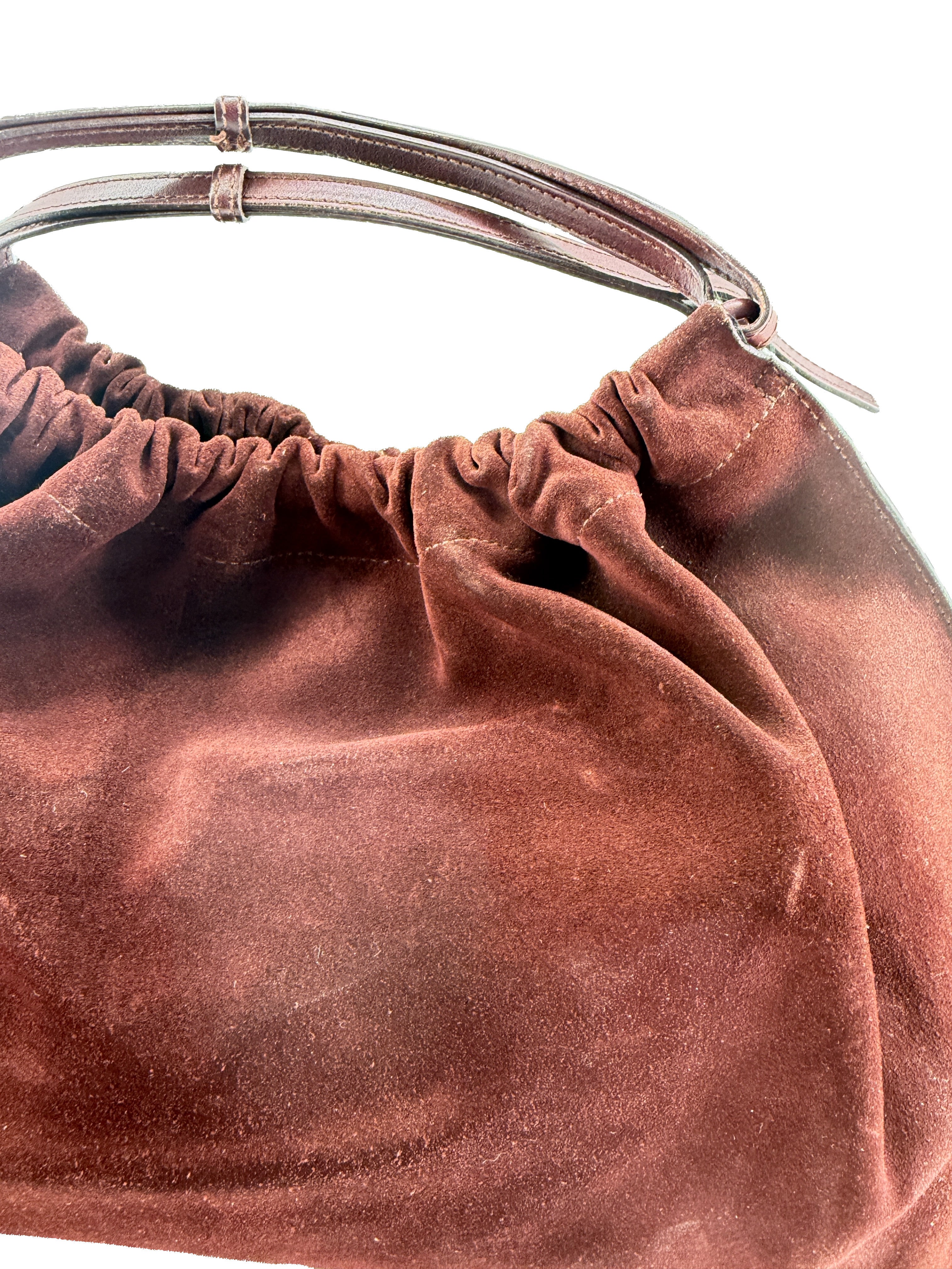 Gucci brown suede small hobo bag 76554 213317