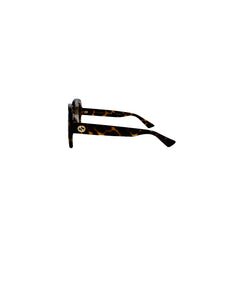 Gucci brown tortoise square sunglasses GG1337S CASE
