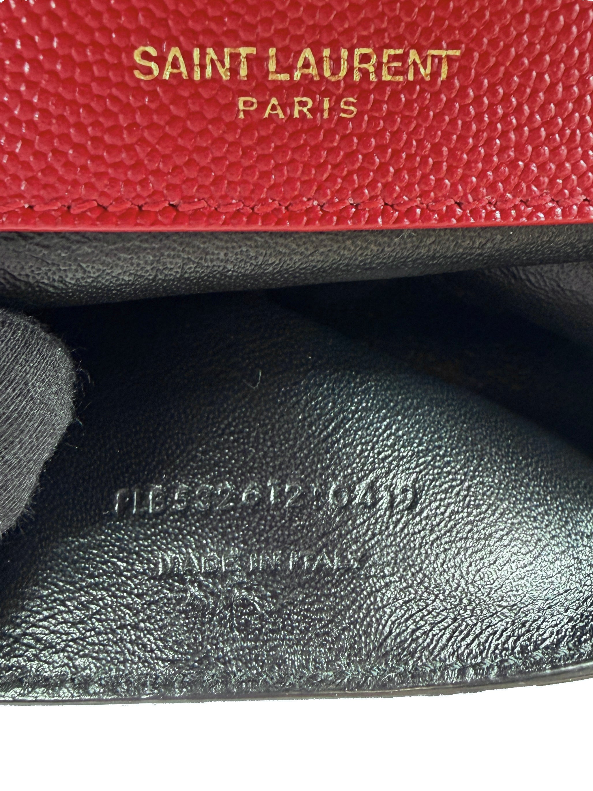Saint Laurent red small Vicky crossbody PLB532612-0419
