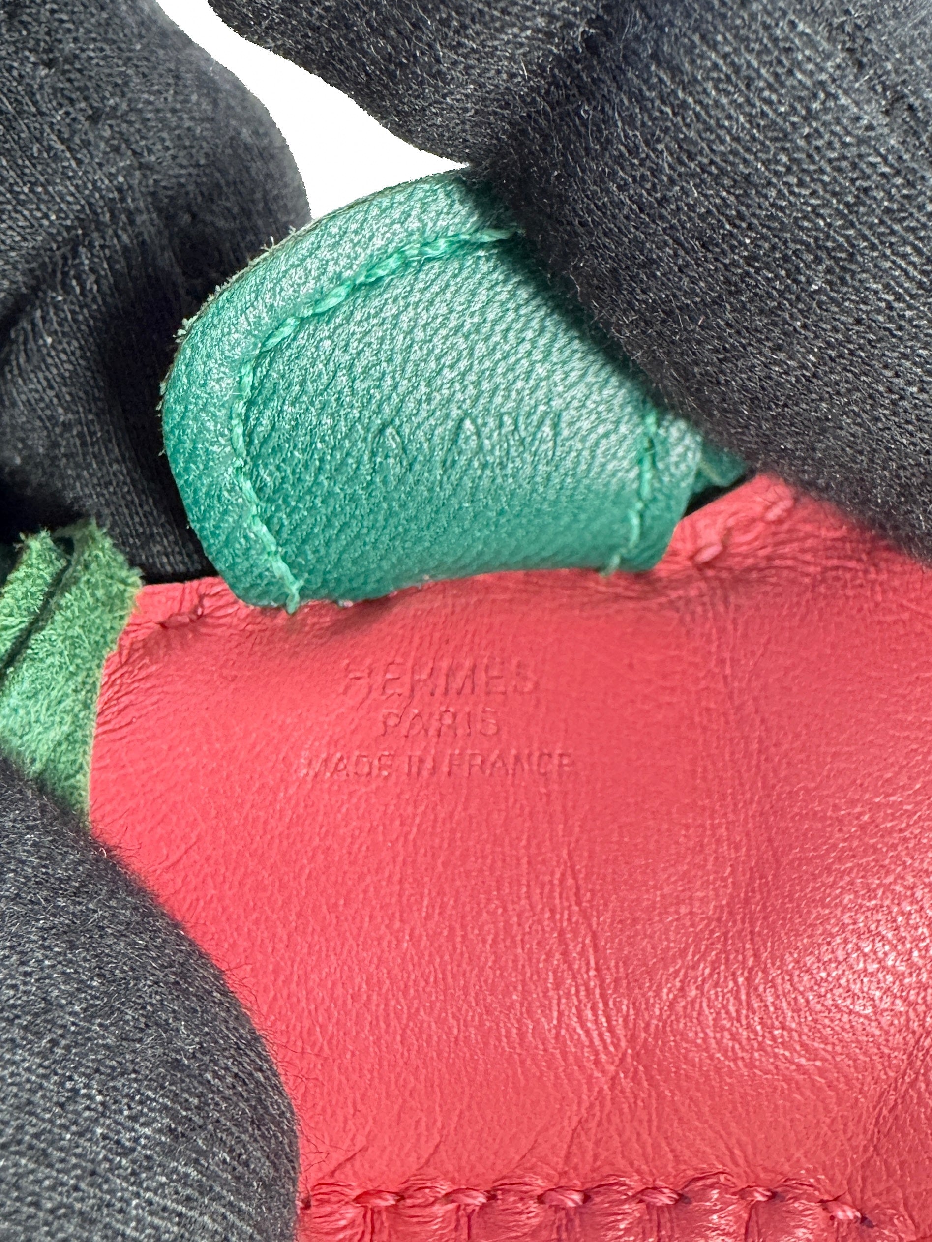 Hermès pink, green, yellow Rodeo bag charm A