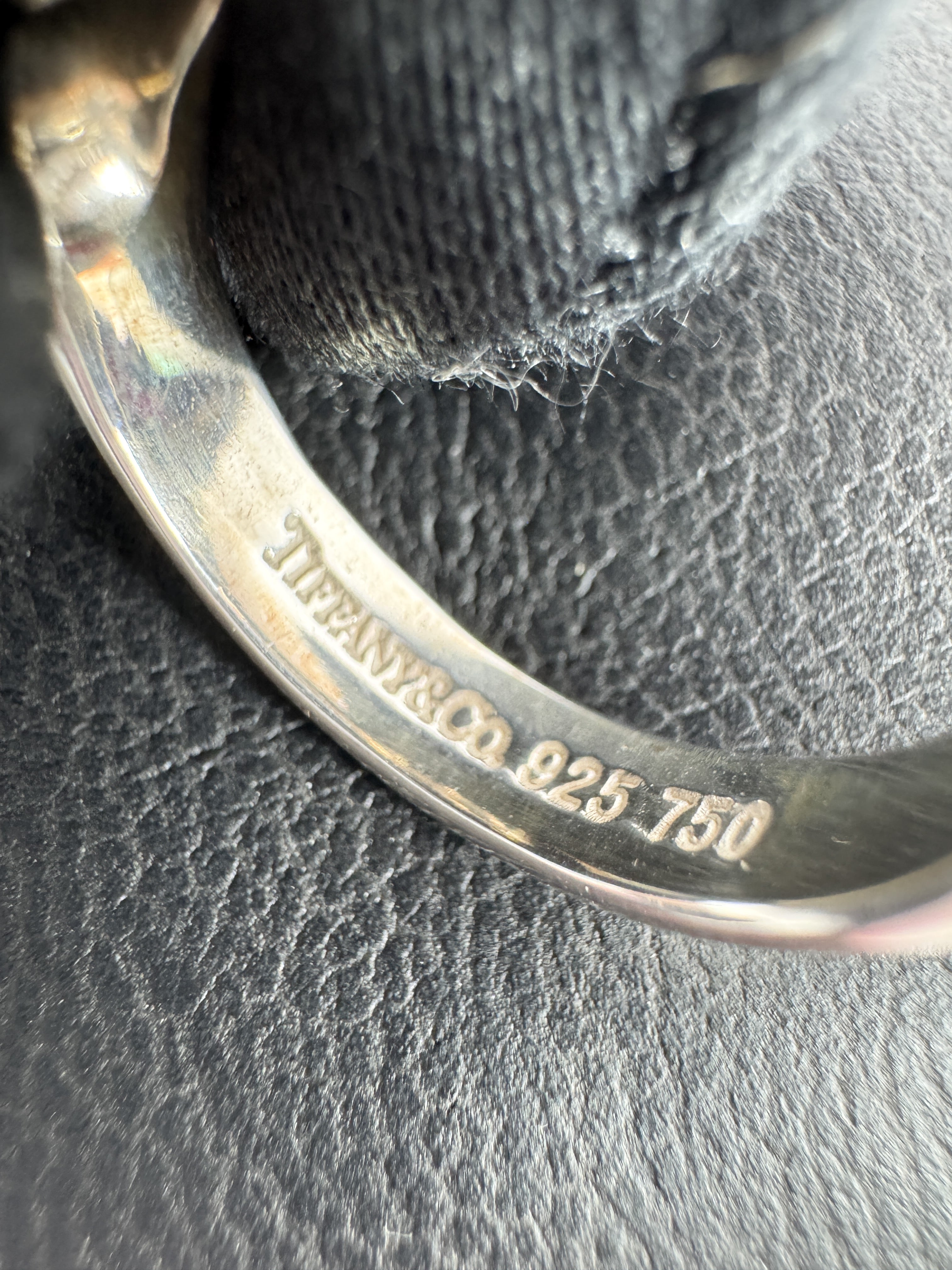 Tiffany & Co sterling silver yellow gold ring