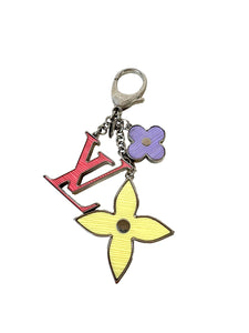 Louis Vuitton Fleur D'Epi yellow, pink, purple bag charm DP0134