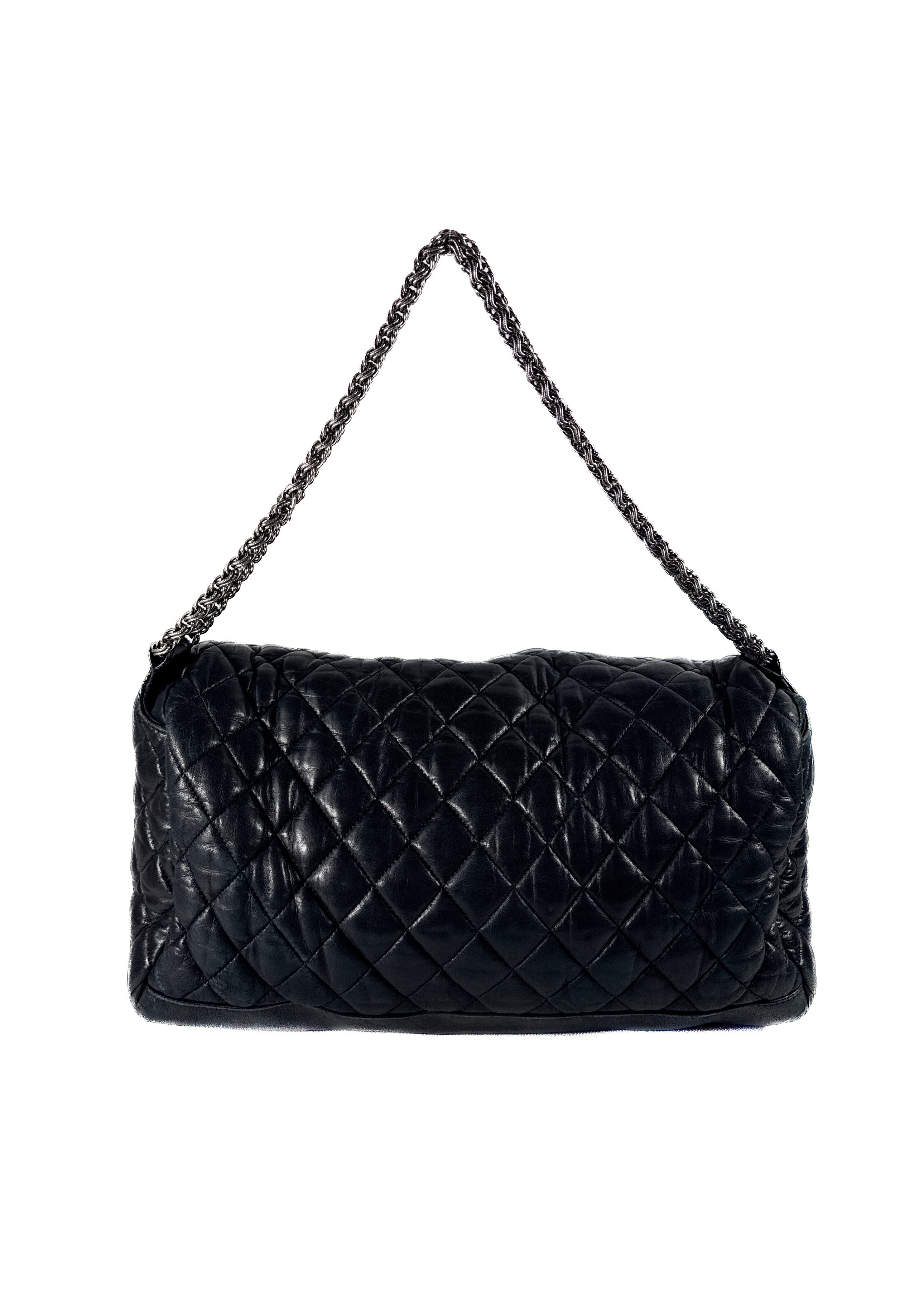 Chanel black quilted leather Paris-Moscow red square Kremlin hobo 1290