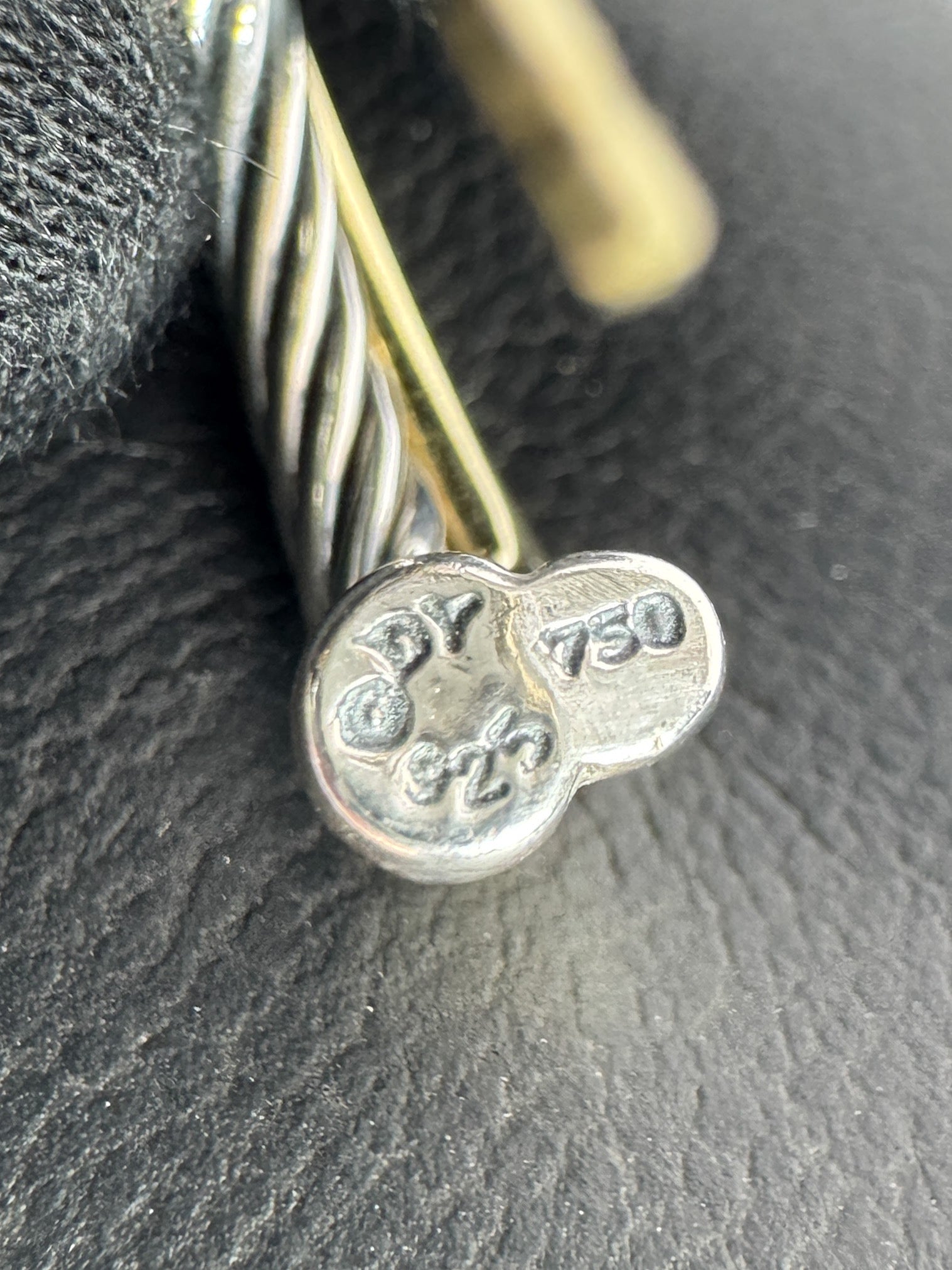 David Yurman sterling silver 14k gold crossover small hoop earrings