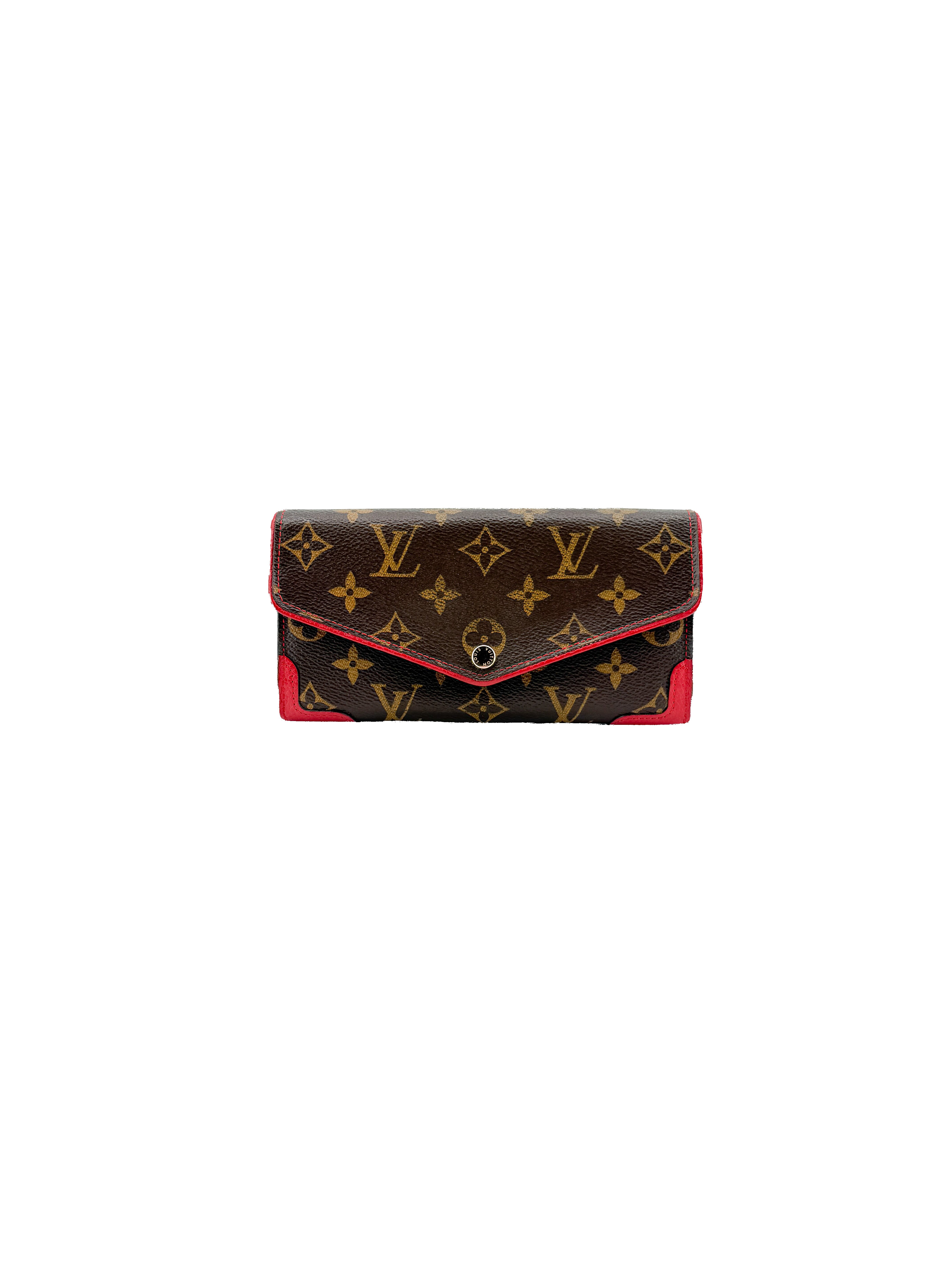 Louis Vuitton monogram red Retiro Sarah wallet BOX *as is*