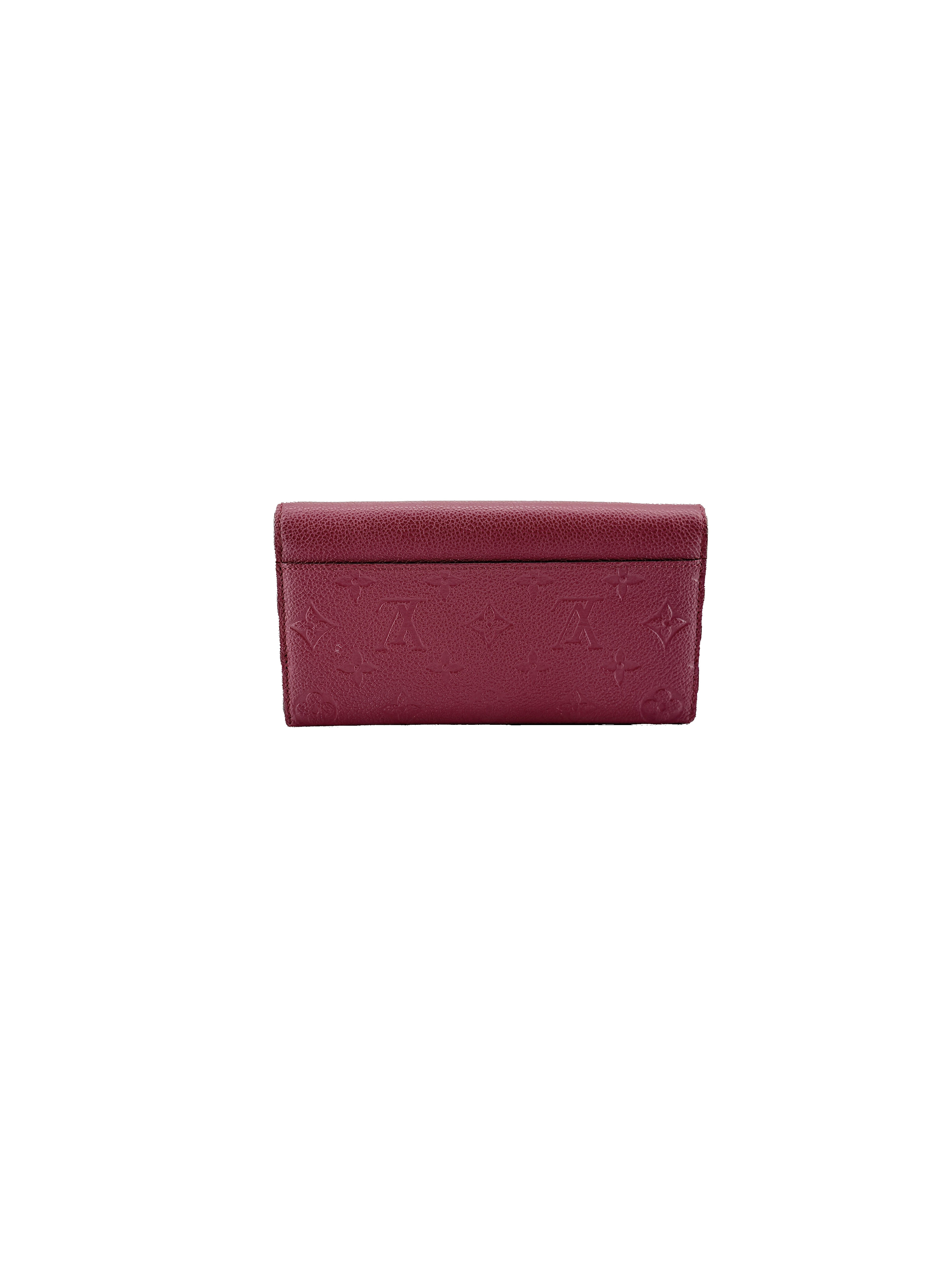 Louis Vuitton monogram empreinte berry Sarah wallet CA0128