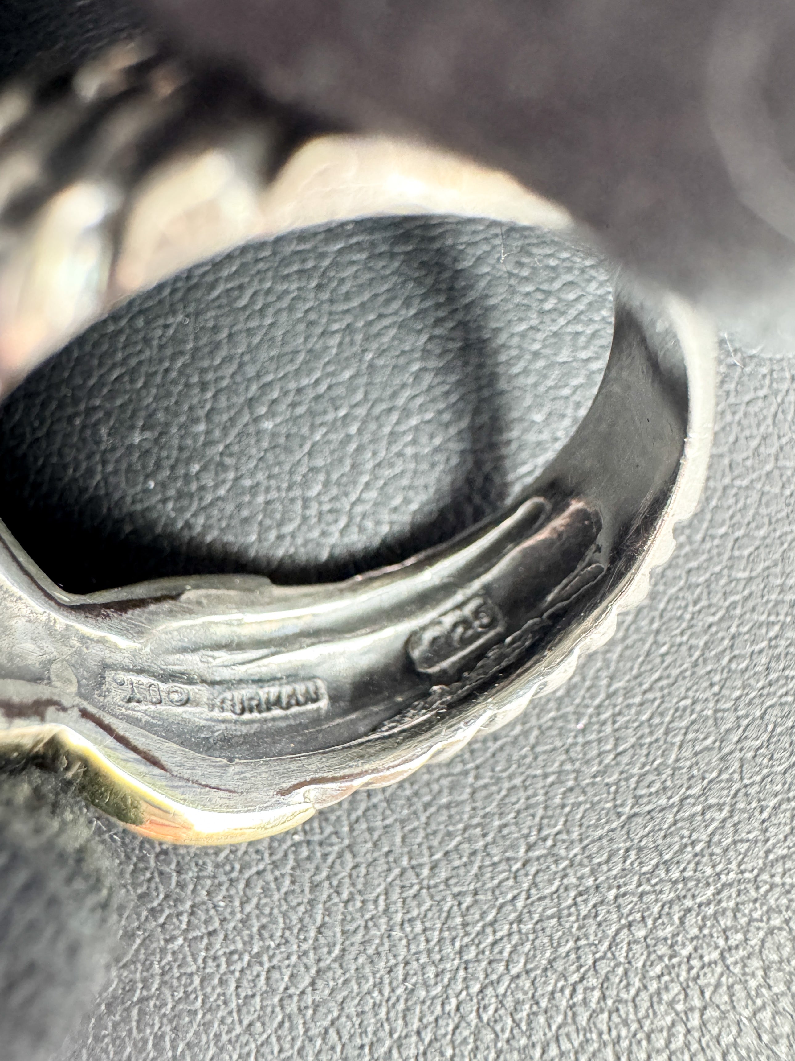 David Yurman sterling silver 14k gold X double cable ring