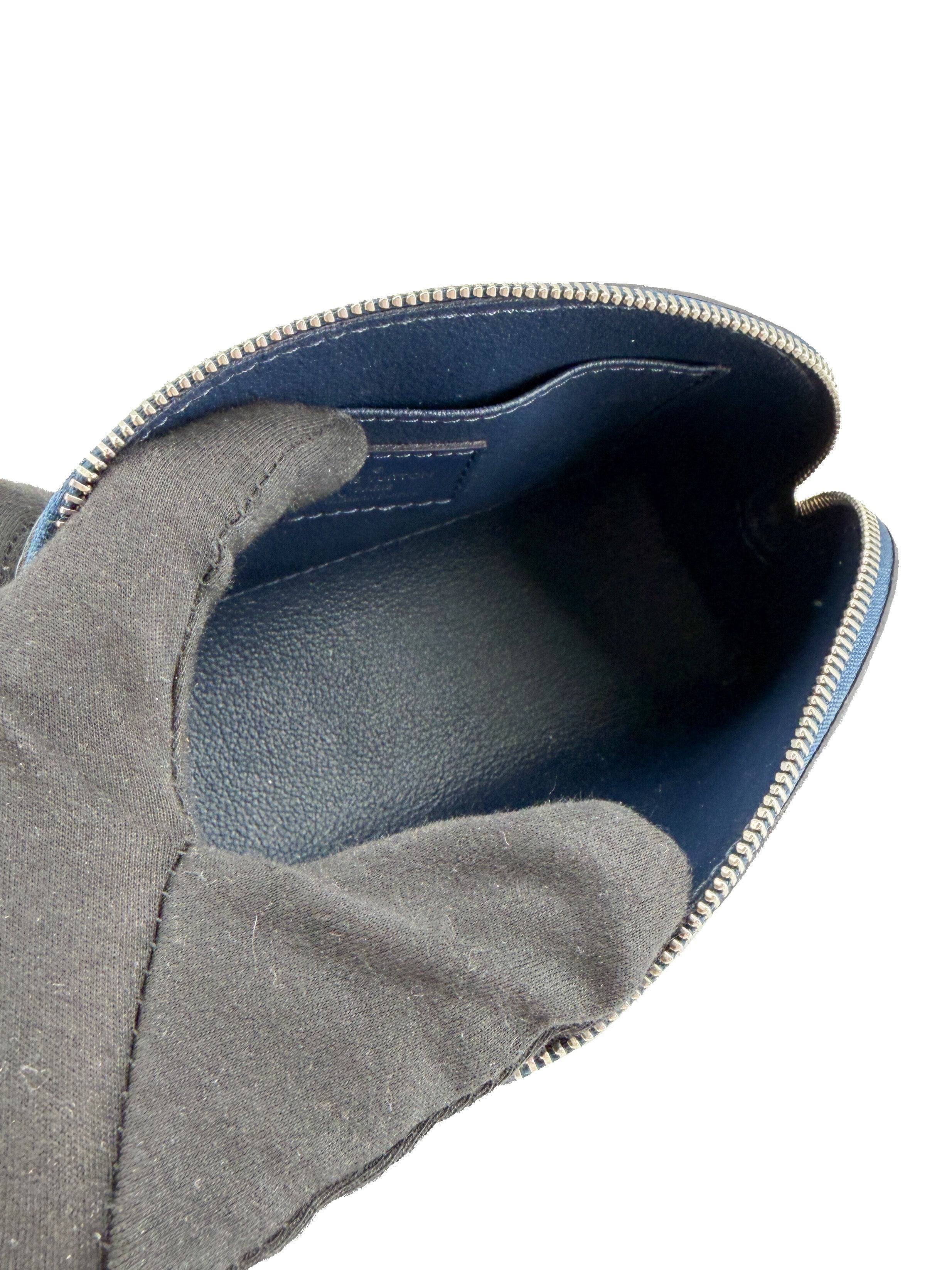 Louis Vuitton navy epi leather cosmetic pouch PM