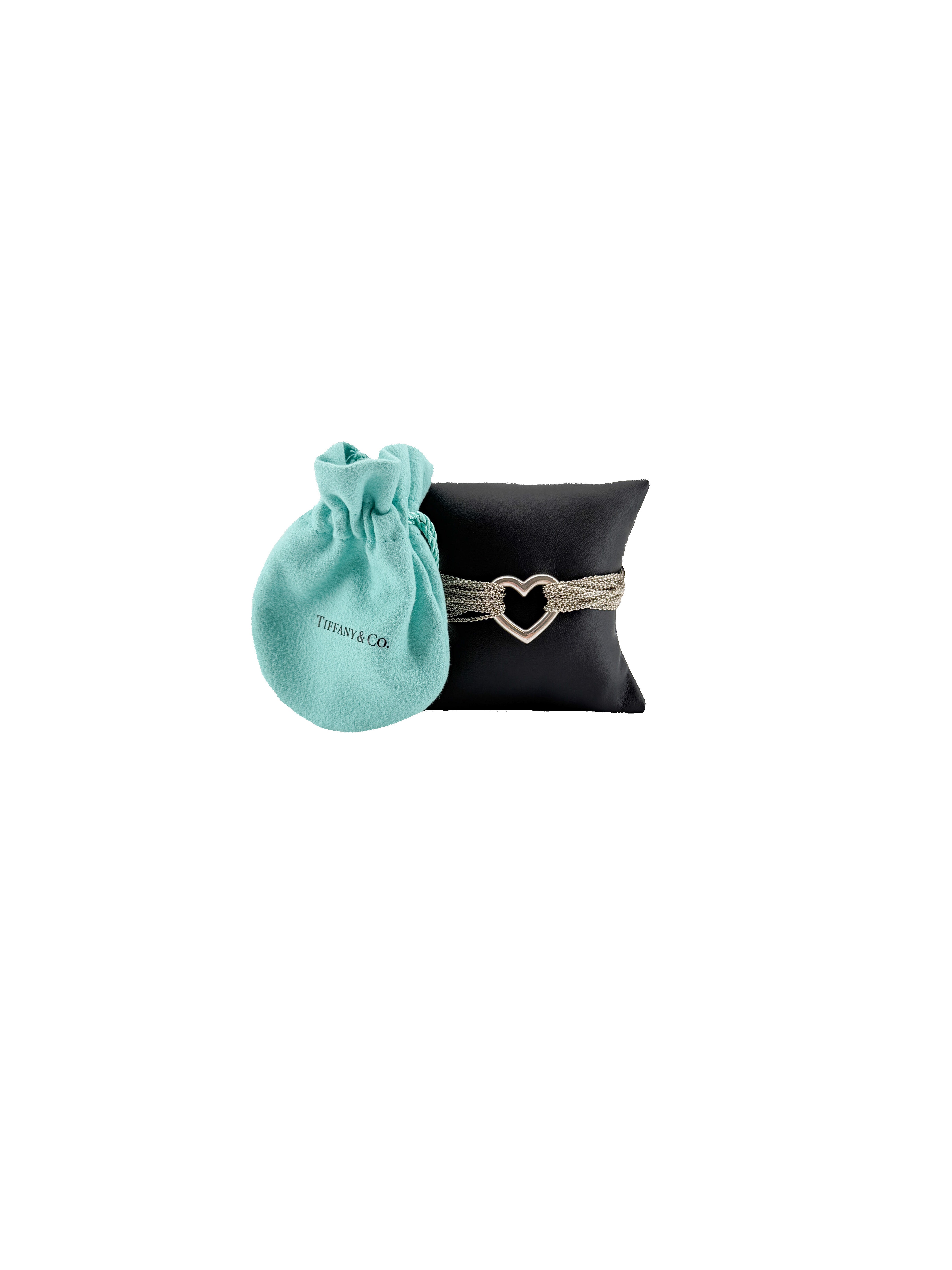 Tiffany & Co silver mesh heart toggle bracelet
