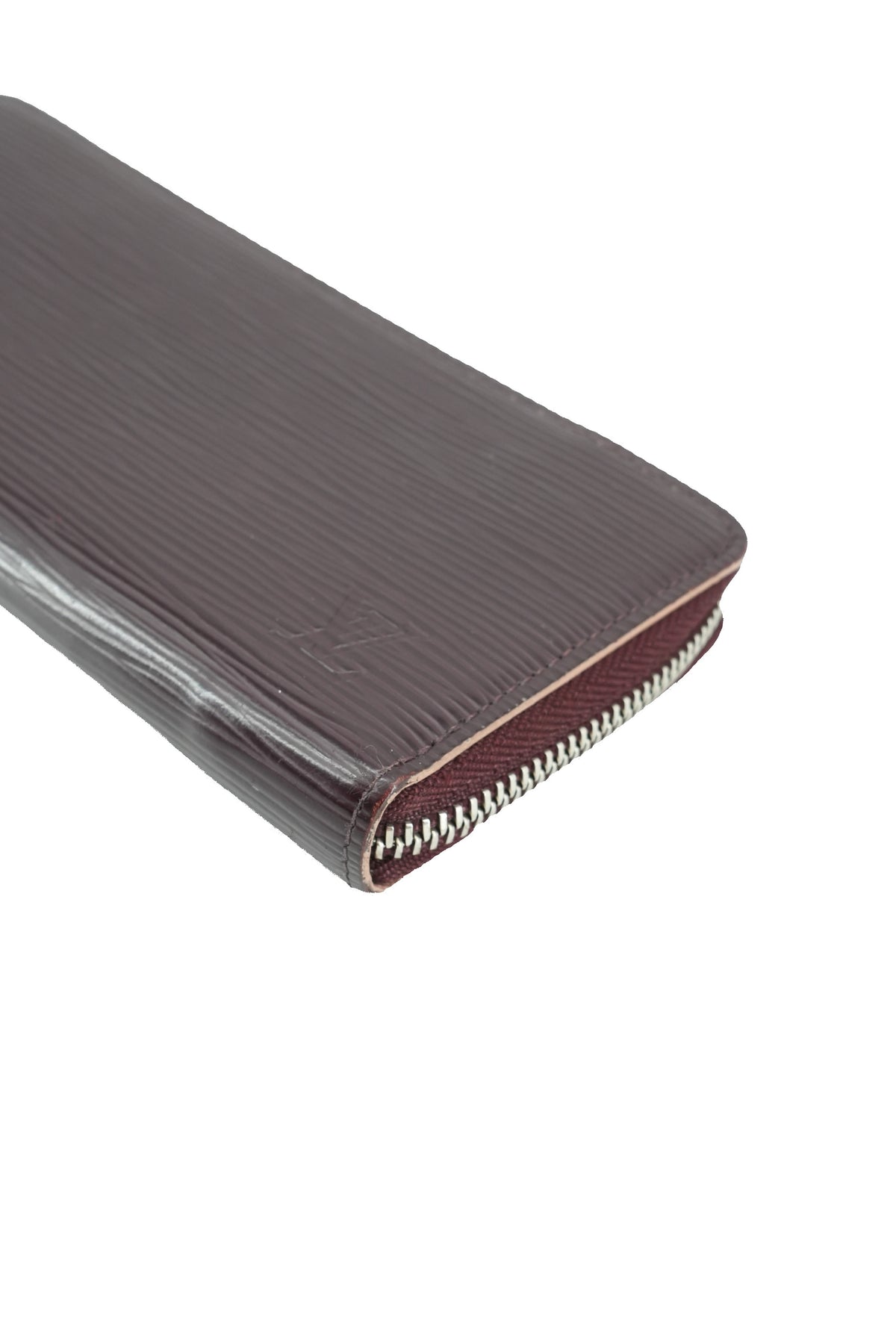 Louis Vuitton burgundy epi Clemence wallet UB1197