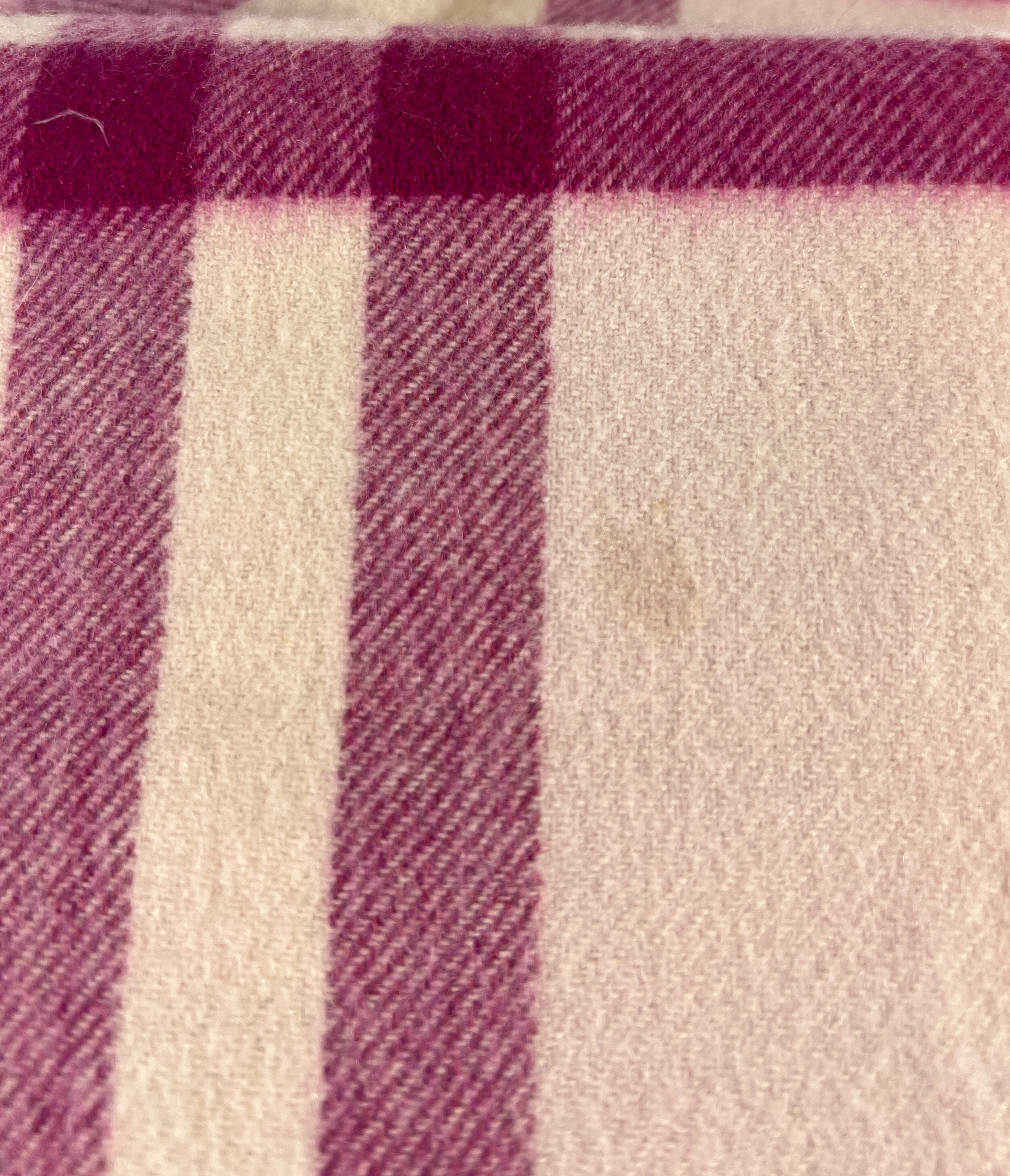 Burberry cream and magenta cashmere scarf