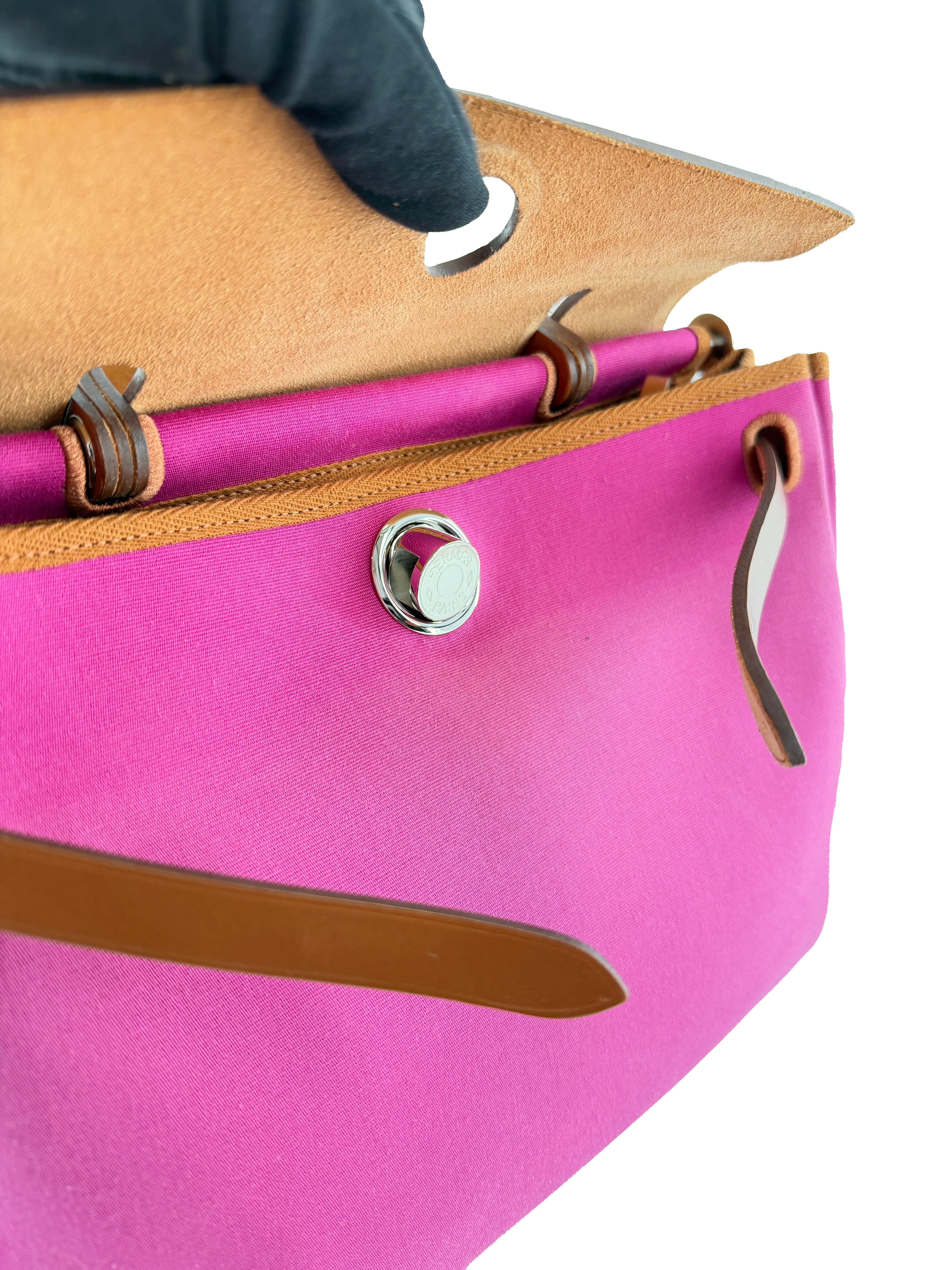 Hermès pink Herbag Zip Y MN 009 KD Magnolia