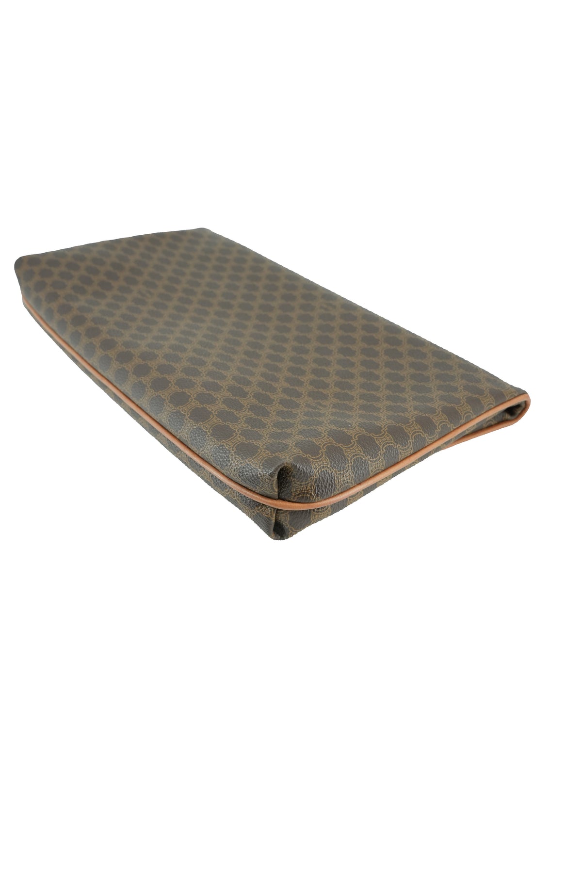 Celine brown Macadame vintage clutch M06