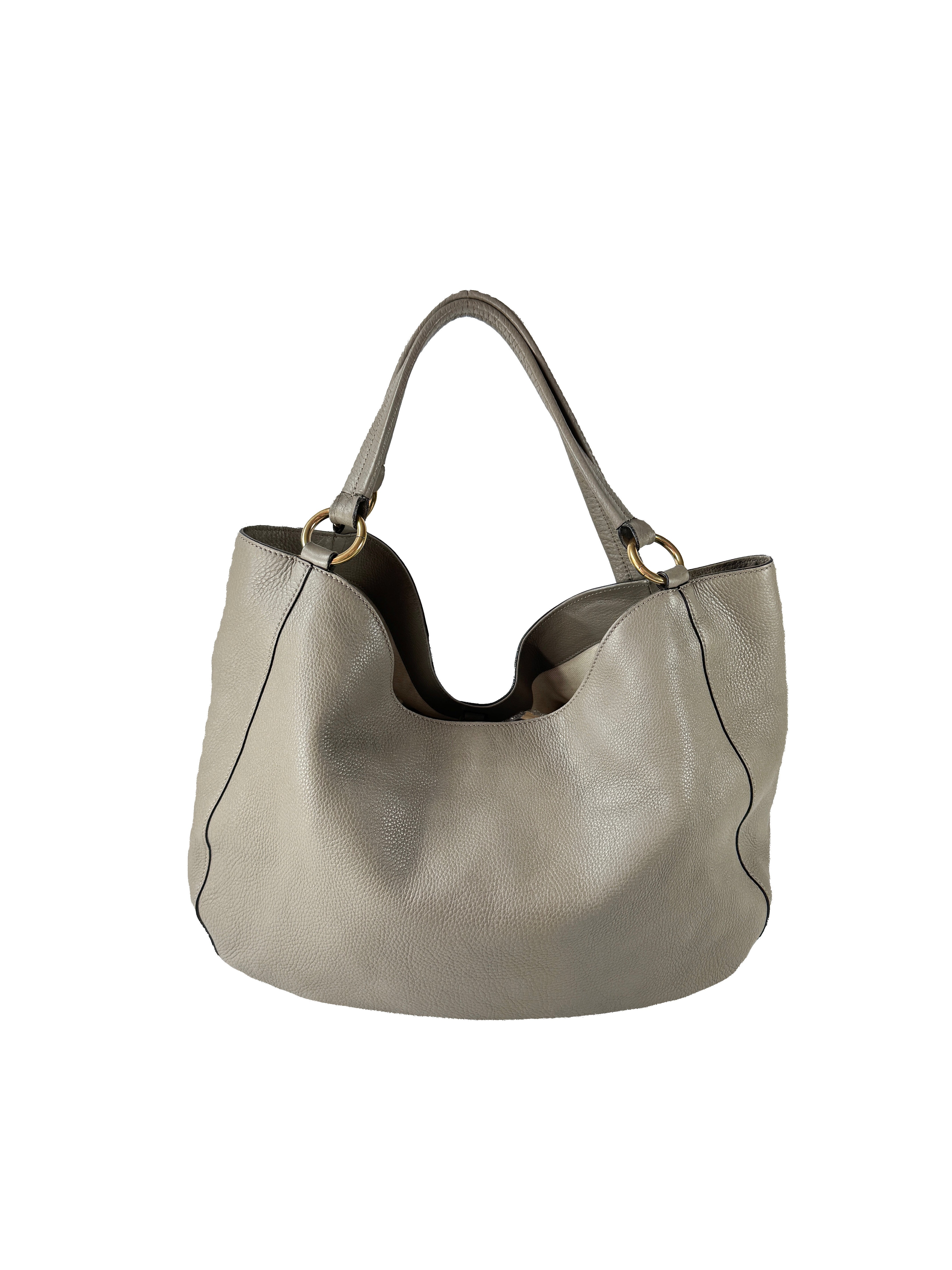 Gucci gray leather Twill shoulder bag 309531502752