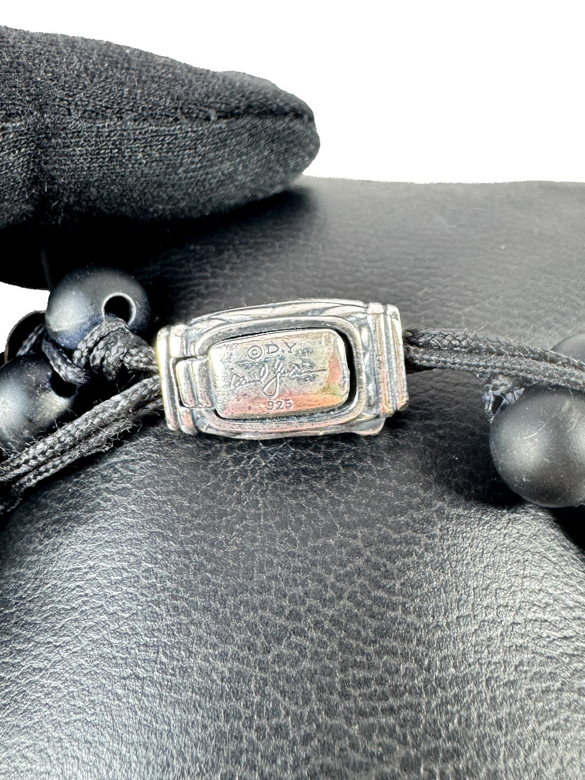 David Yurman black onyx, tigers eye Spiritual beads bracelet