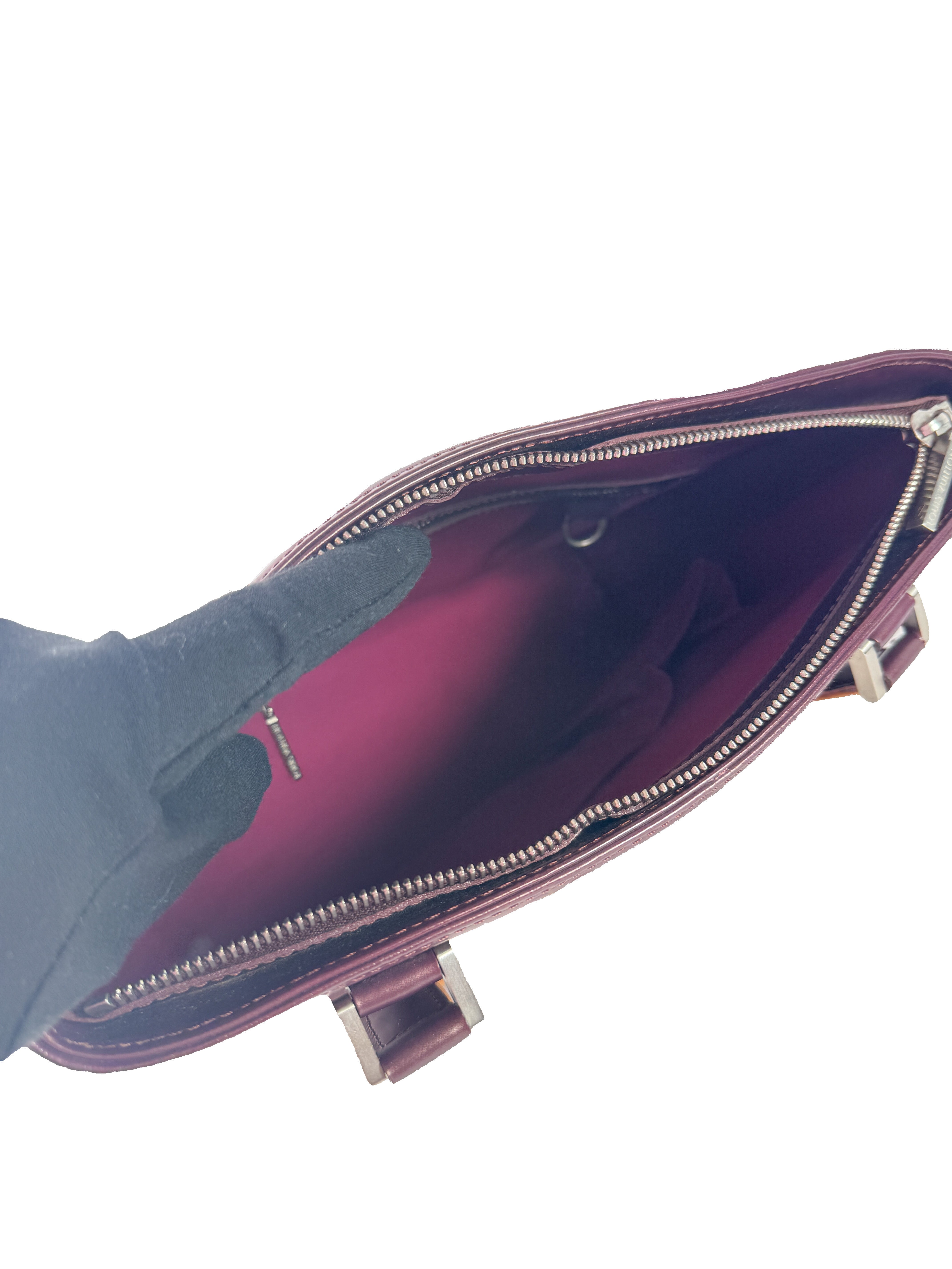 Louis Vuitton purple matte vernis Stockton tote  CA0023