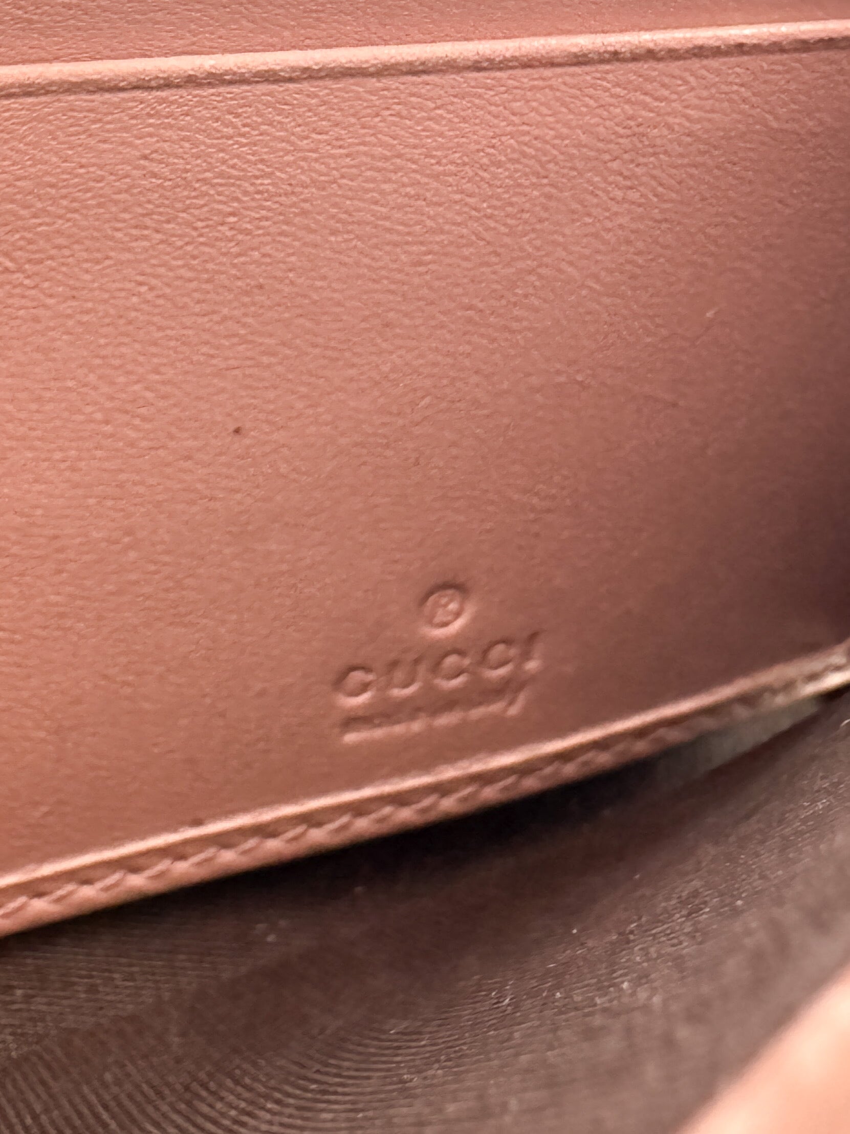 Gucci light pink Guccissima leather wallet 388679-2067