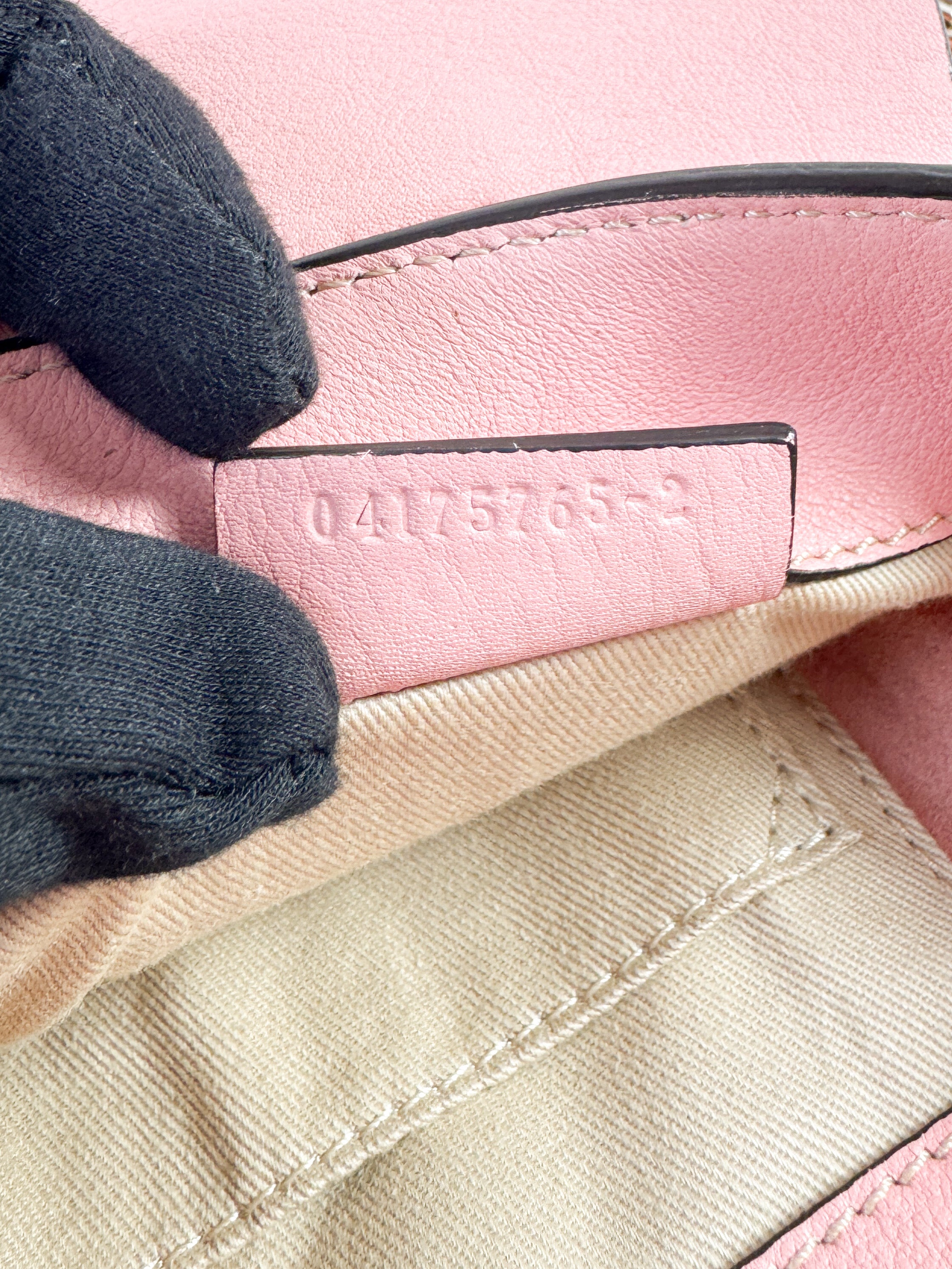 Chloé light pink leather & suede mini Faye backpack  041757652