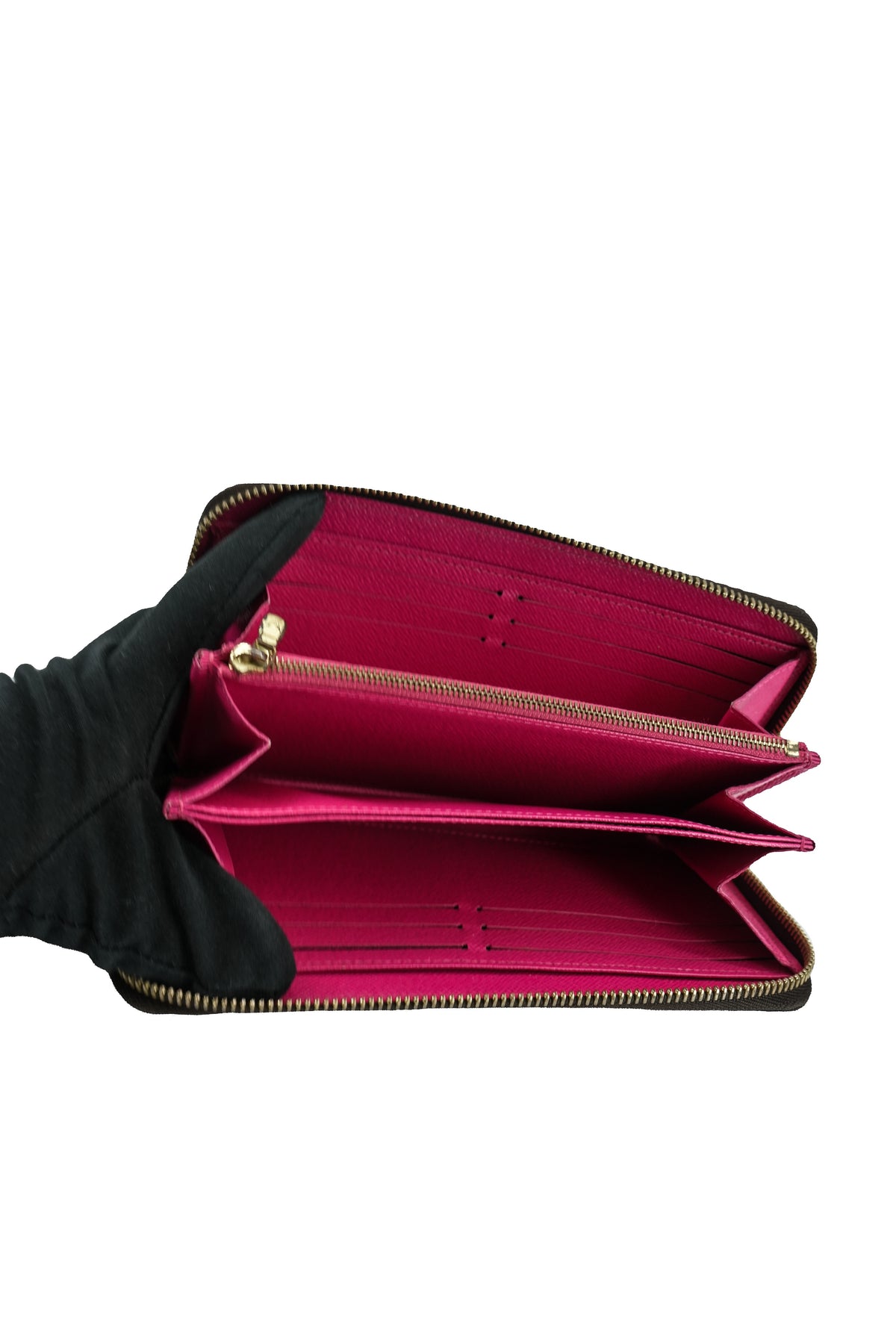 Louis Vuitton monogram Chain flower zippy wallet CA1136