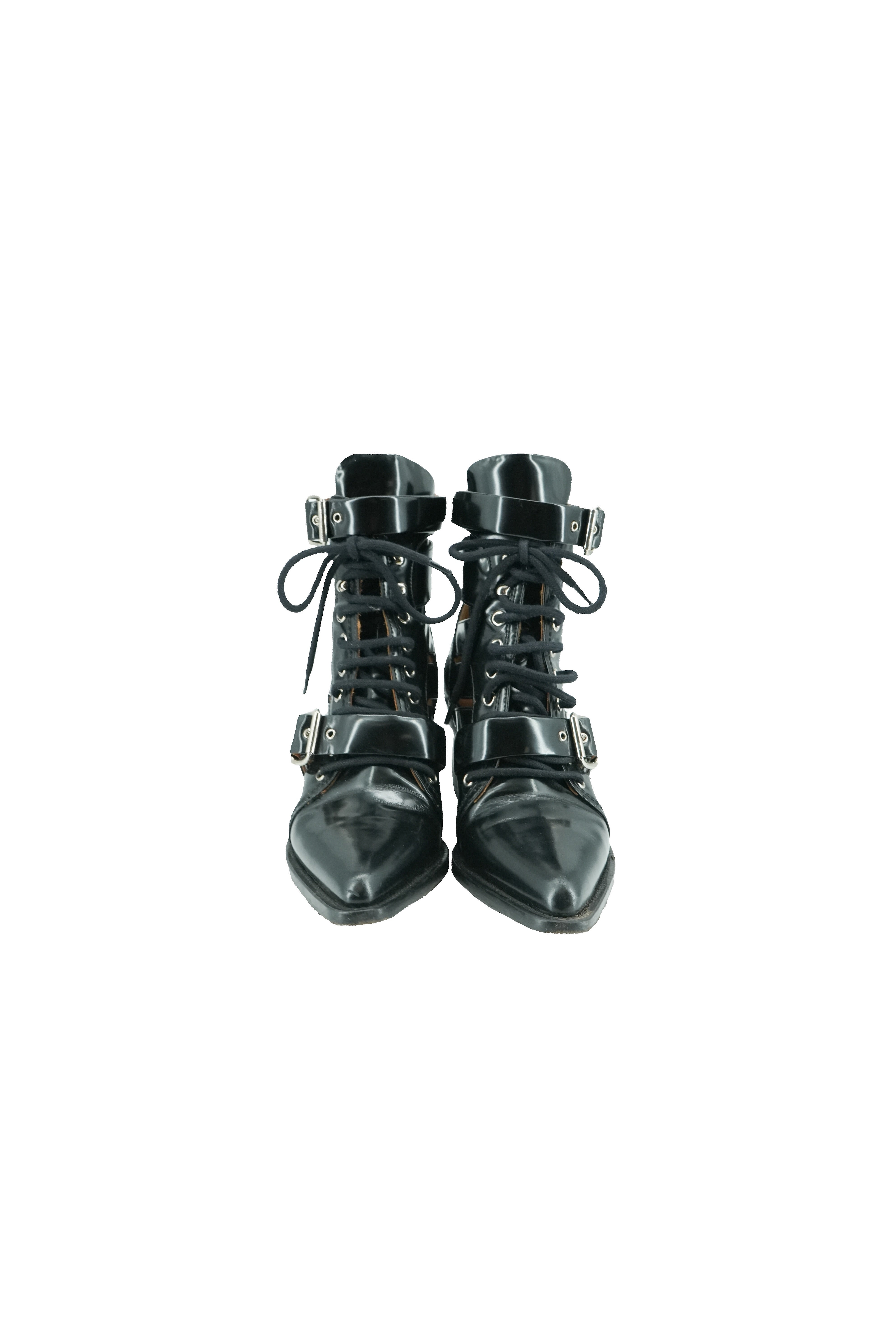Chloé black Rylee cutout ankle boots size 40 (10)